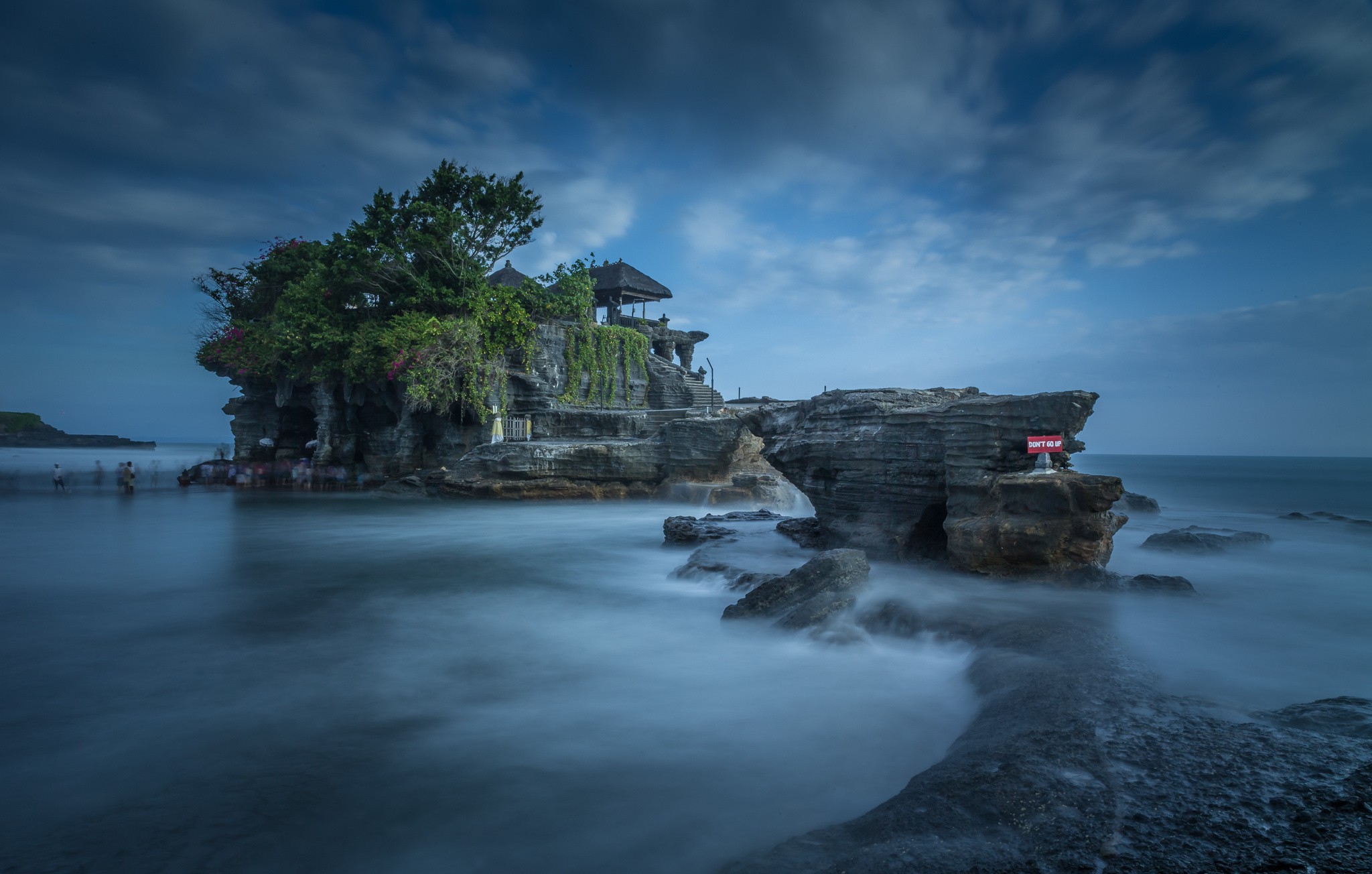 Photography Landscape Nature Long Exposure Trees Temple Water Sea Bali Rocks 2048x1304