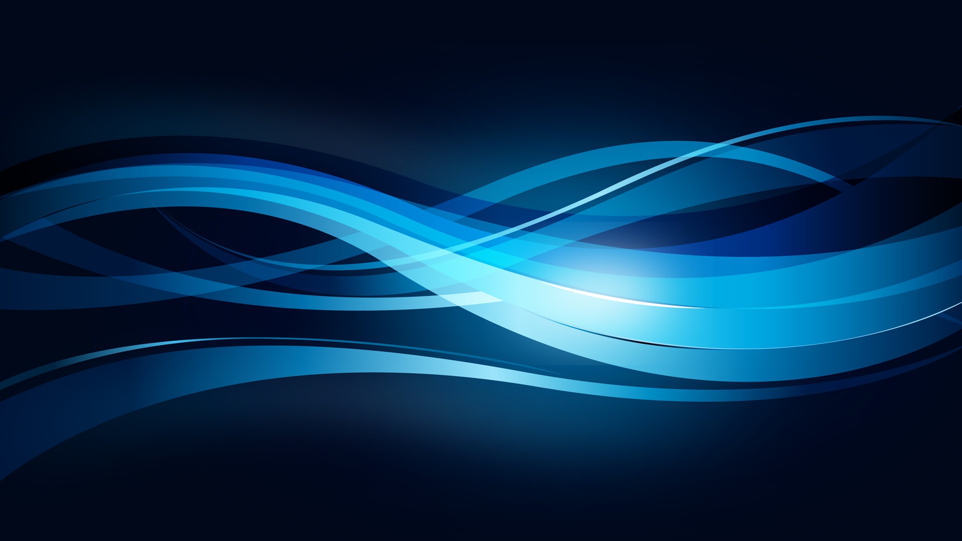 Wavy Lines Abstract Blue Cyan 1920x1080