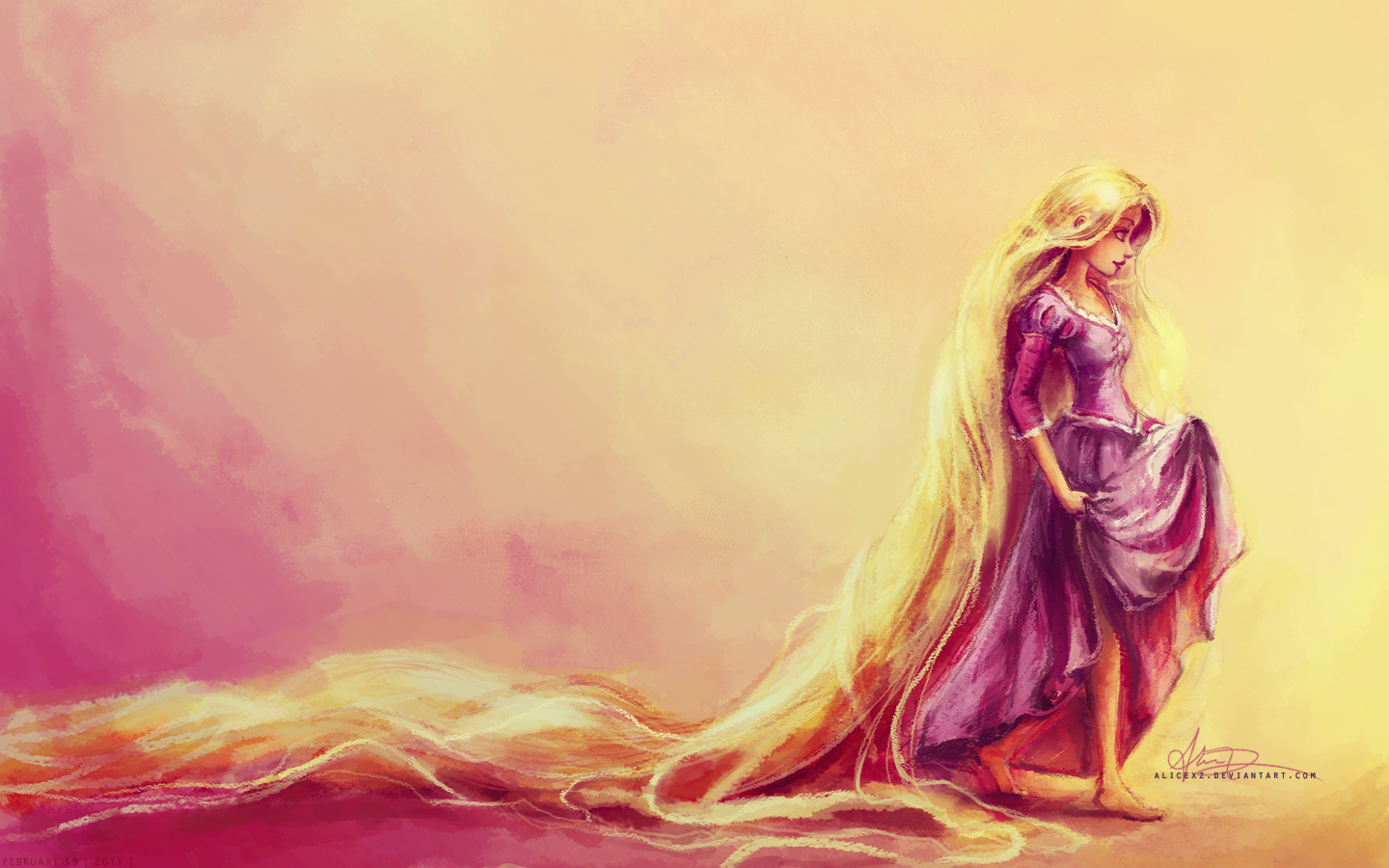 Cartoon Walt Disney Tangled Rapunzel 1440x900