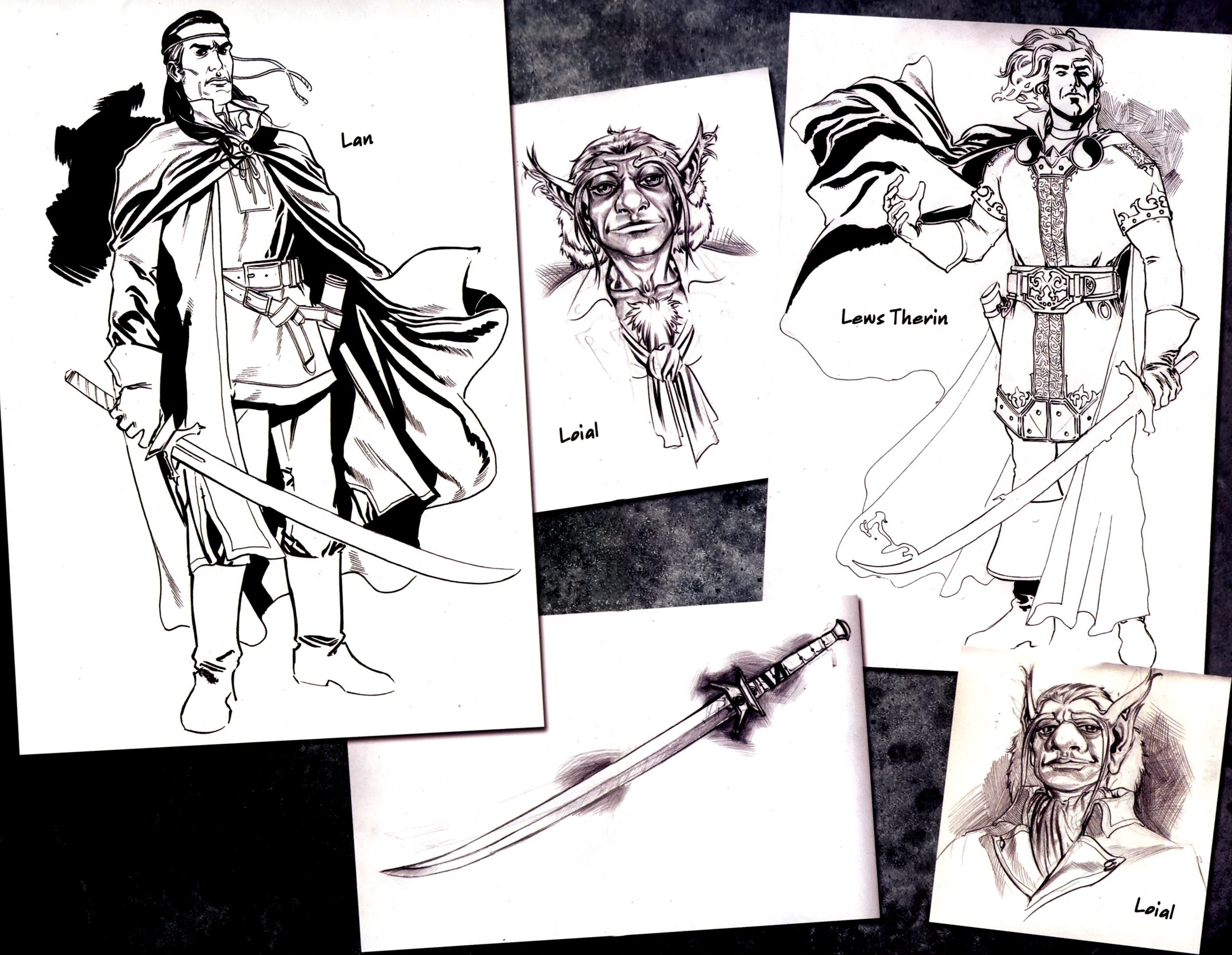 The Wheel Of Time Concept Art Drawing Sword 2560x1985