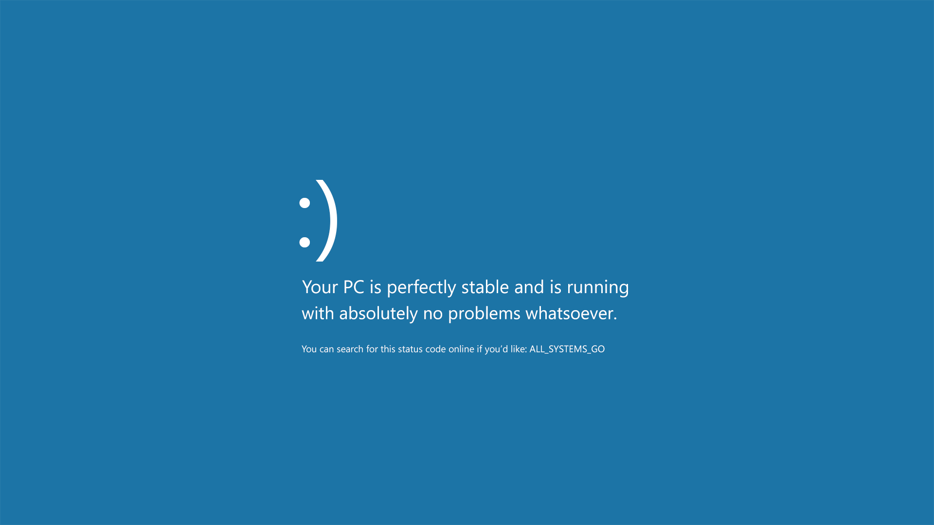 Blue Screen Of Death Microsoft Windows Motivational Windows 10 Errors Humor Smiley Blue Blue Backgro 1920x1080