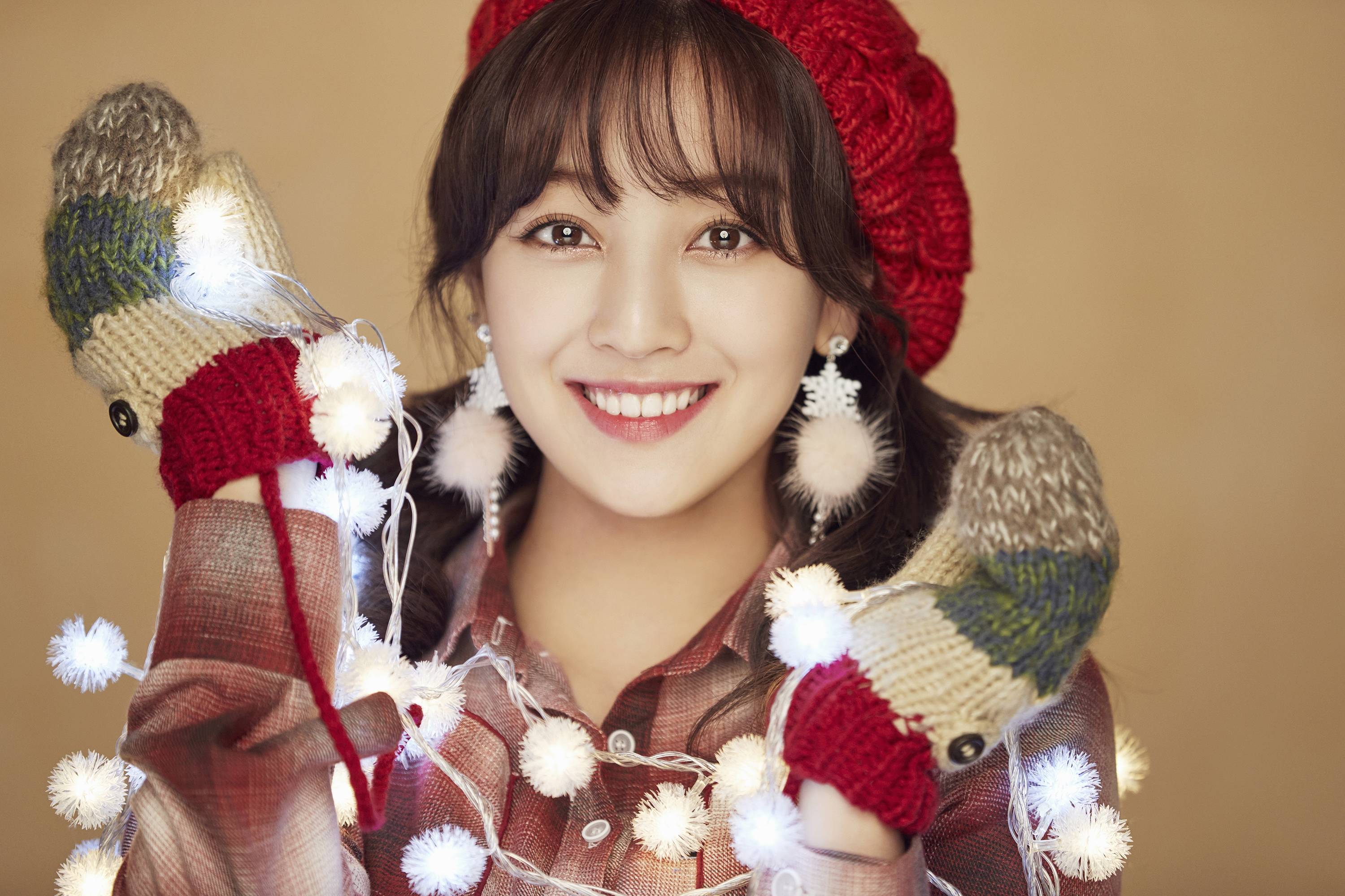 K Pop Twice Women Asian Singer Christmas Warm Colors Twice Jihyo 3000x2000