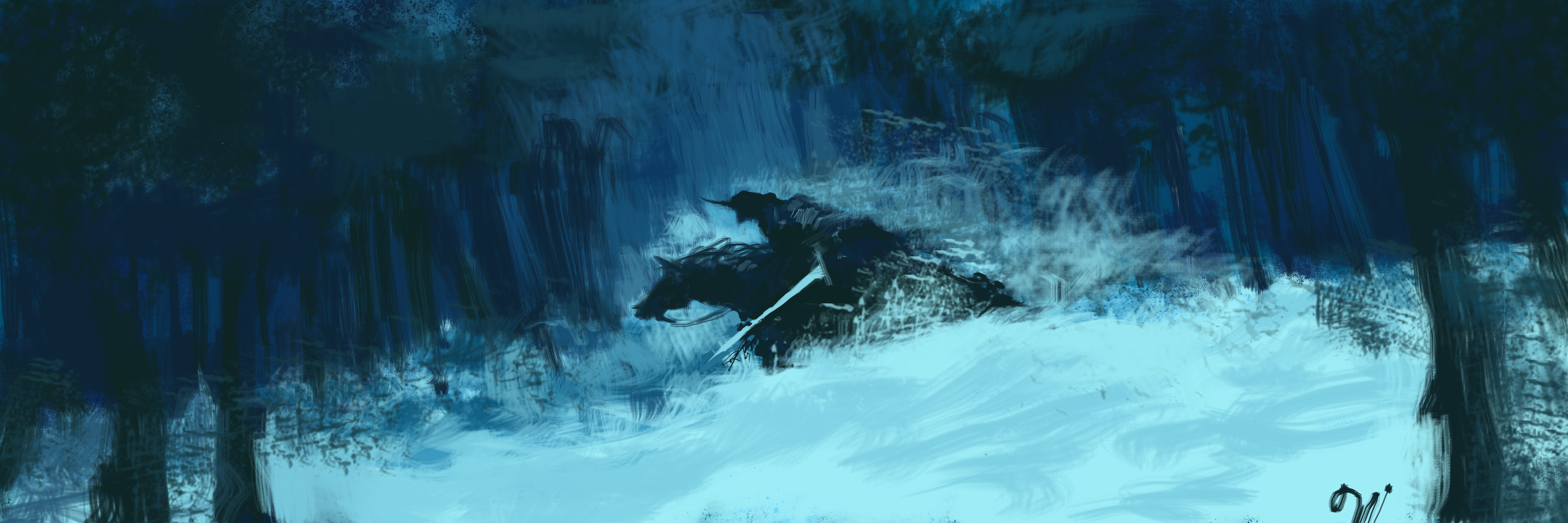 Artwork Digital Art Nazgul Blue 9900x3300