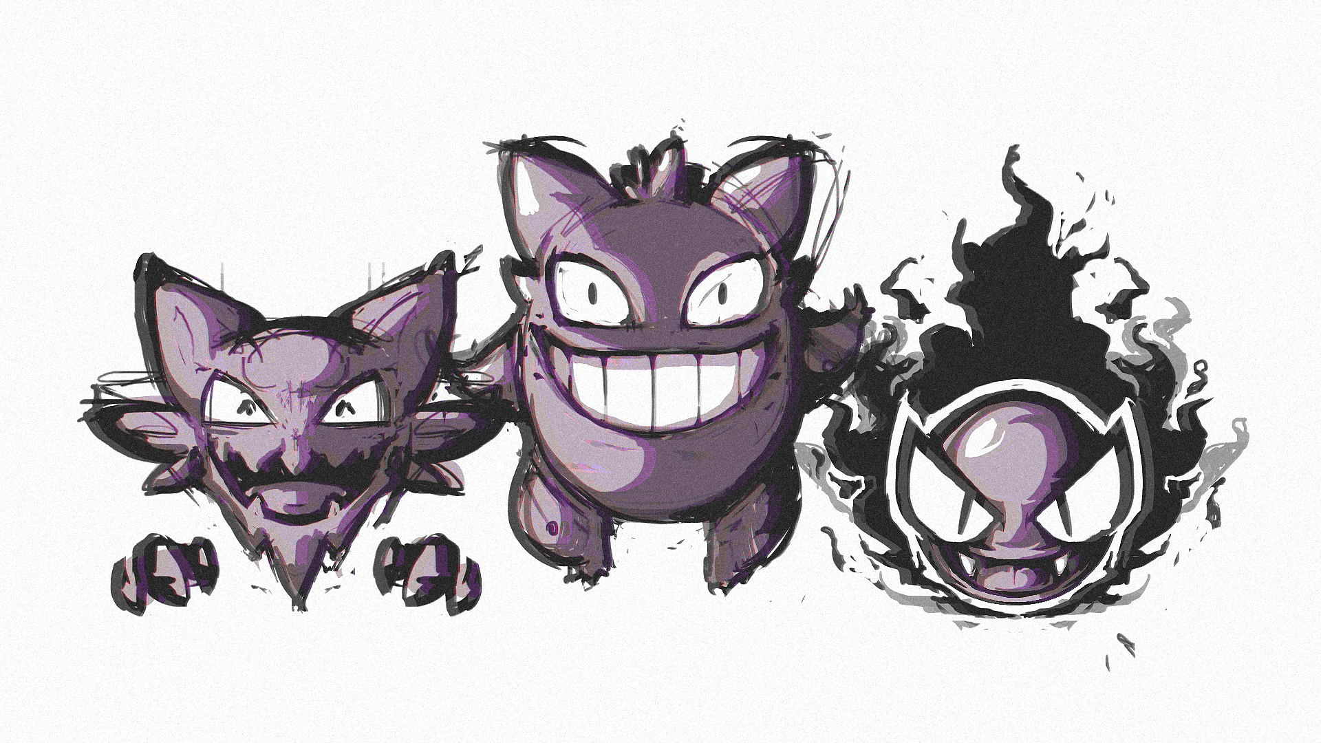 Pokemon Ghost Gengar Gastly Haunter 1920x1080