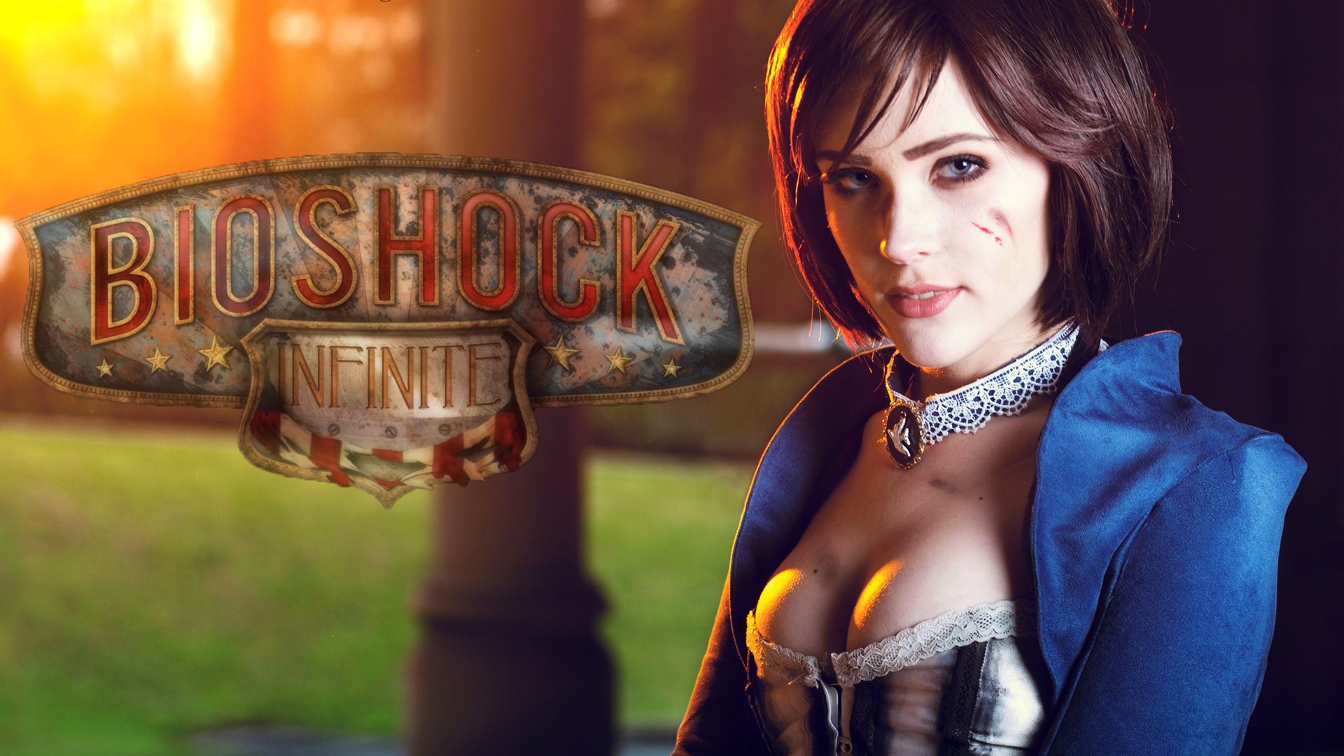 Elizabeth BioShock Video Games Women Necklace Makeup 1920x1080