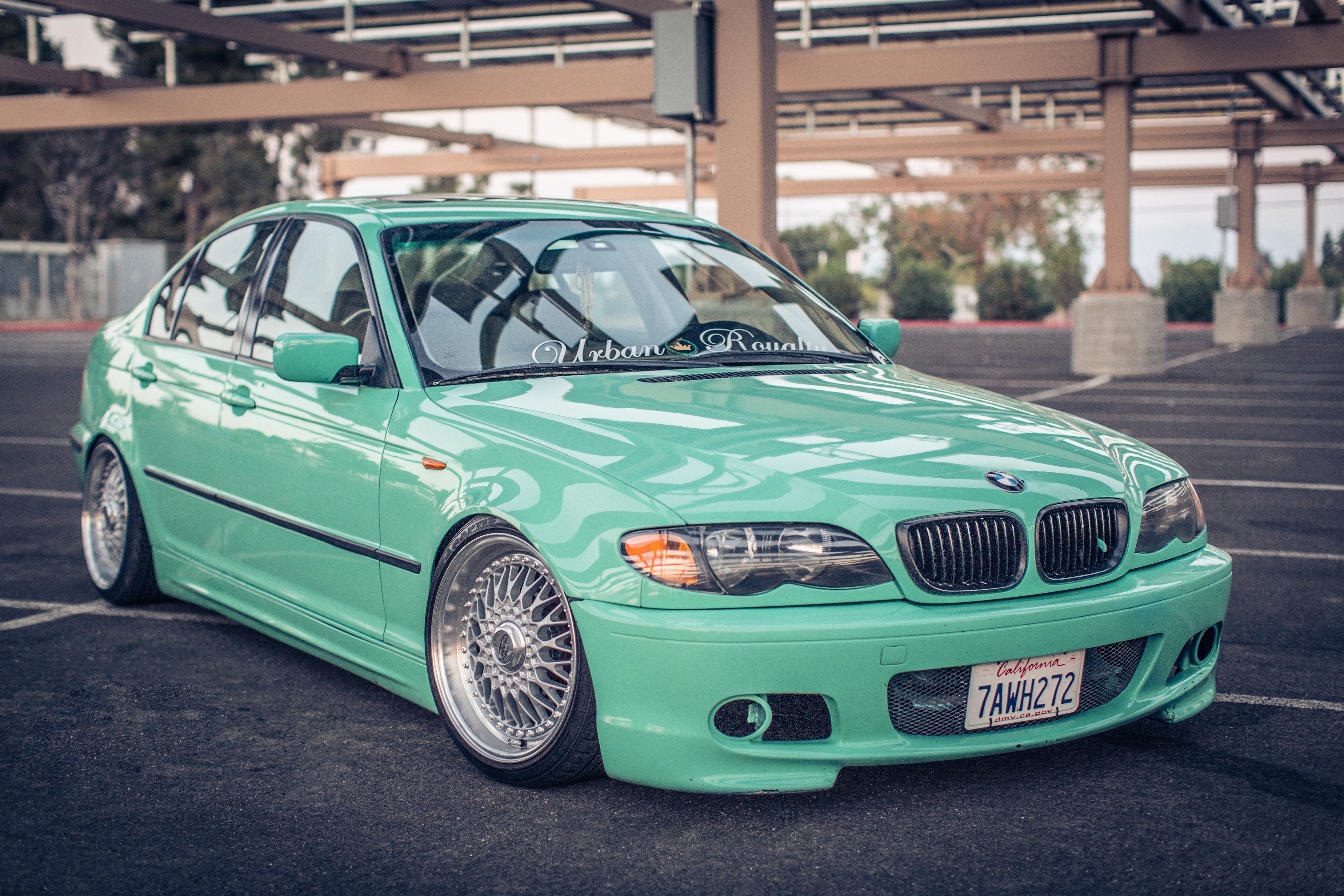 BMW BMW E46 BBS Urban Tuning Stance Speed Triple Green Cars BMW 3 Series 5760x3840