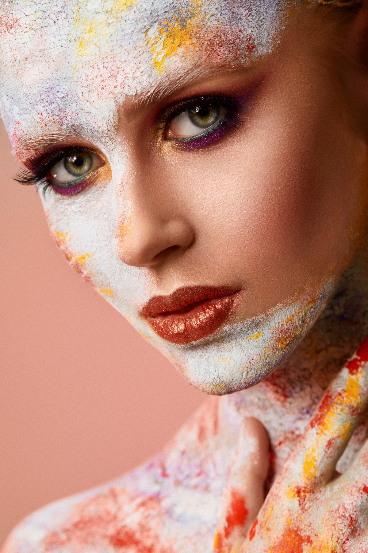 Ivan Vedernikov Women Make Up Face Paint Long Eyelashes Eyeshadow Colorful Eyeliner Lipstick Body Pa 1200x1800