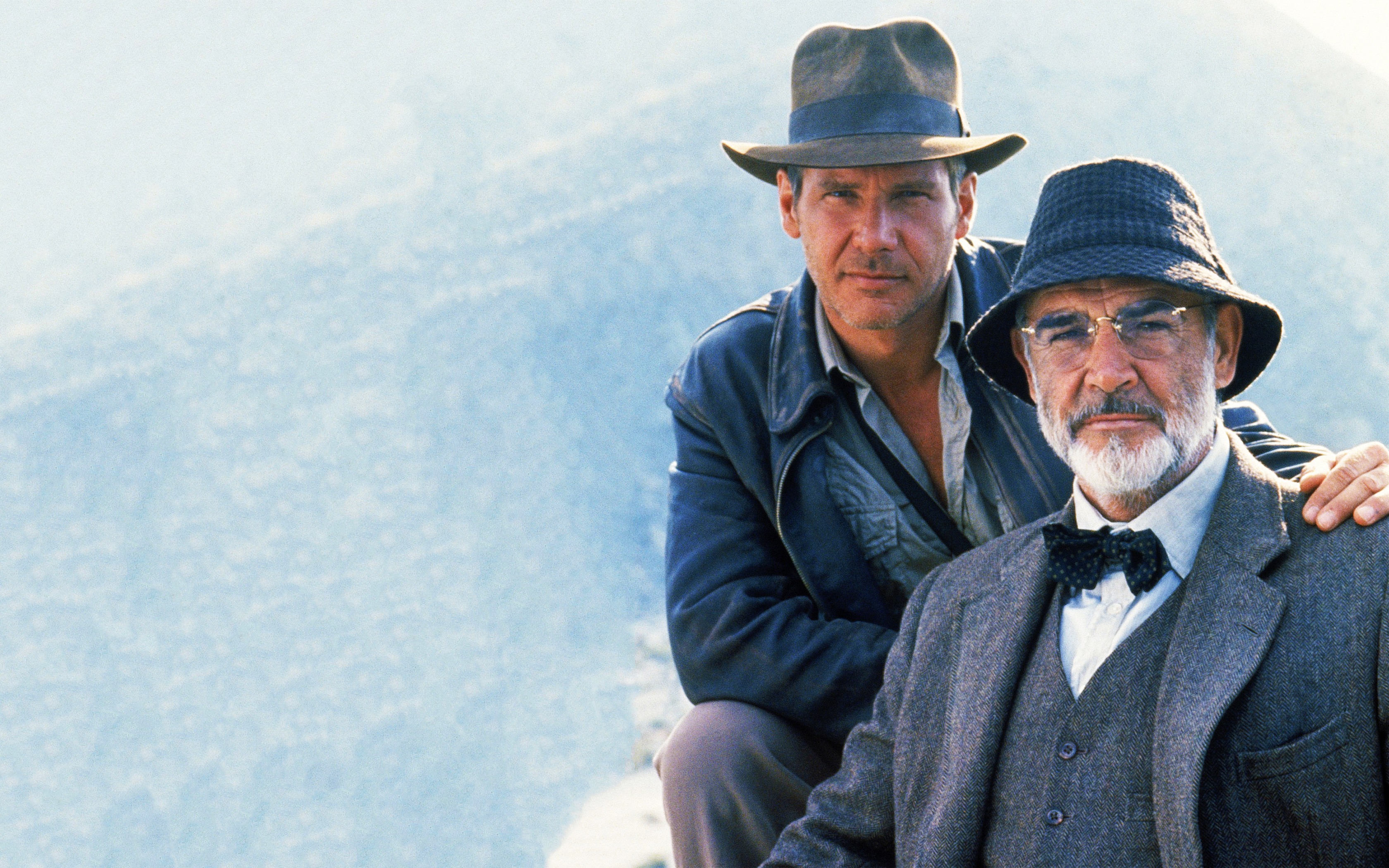 Indiana Jones And The Last Crusade Harrison Ford Sean Connery Movies Indiana Jones Hat Looking At Vi 3360x2100