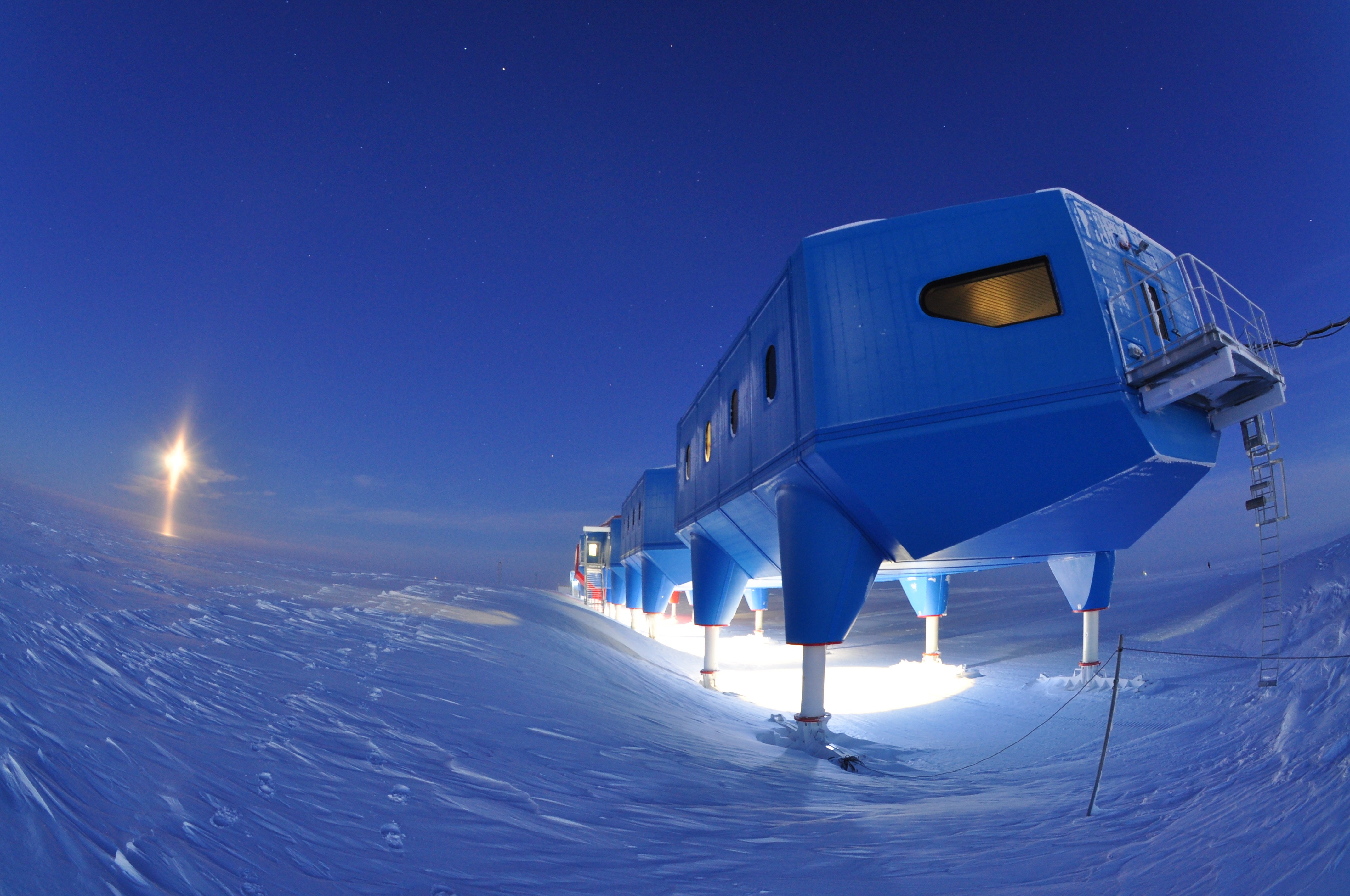 Nature Landscape Concordia Research Station Antarctica Snow Ice Evening Science Technology Laborator 4288x2848