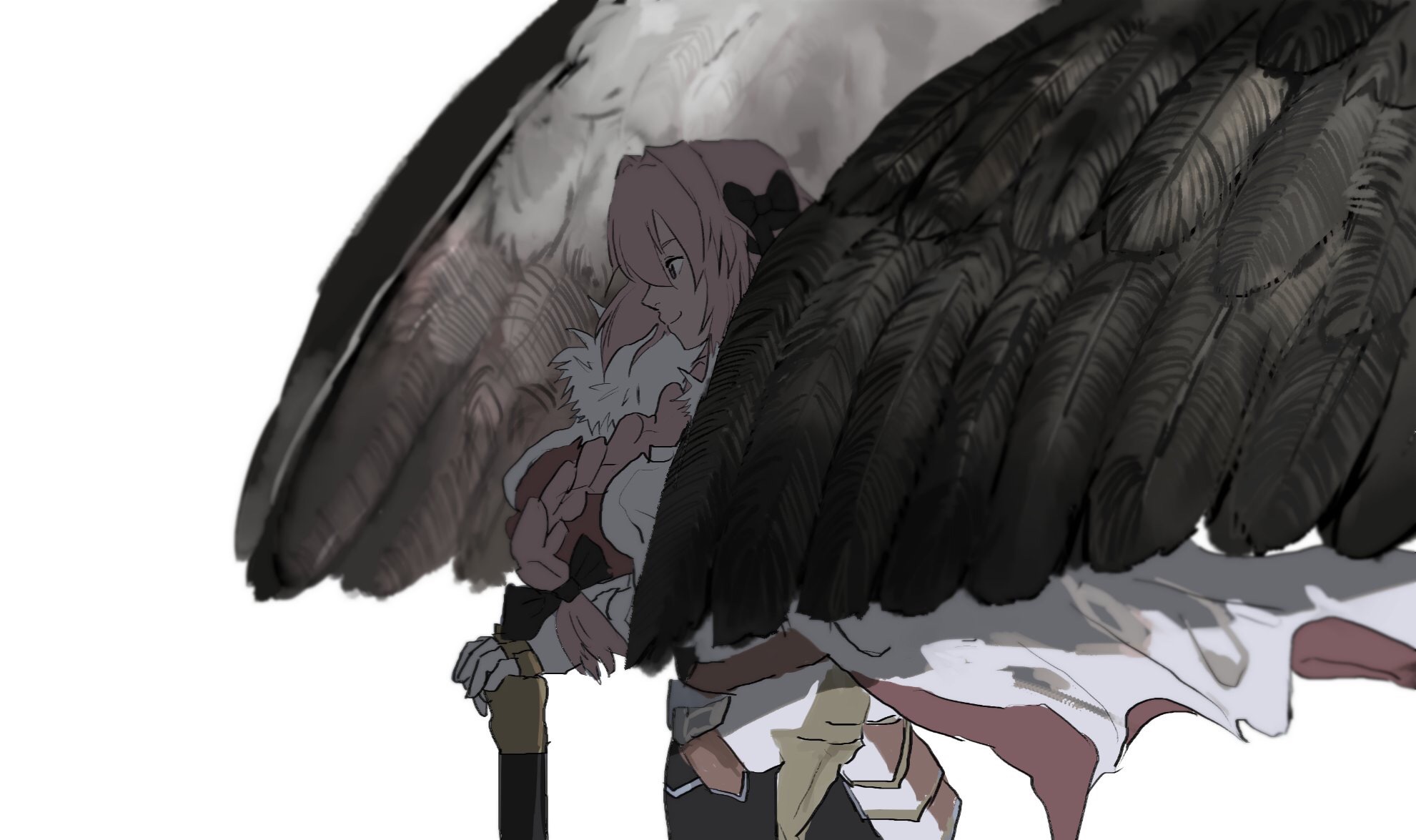 Fate Series Fate Apocrypha Rider Of Black Astolfo Fate Apocrypha Wings Pink Hair 1981x1175