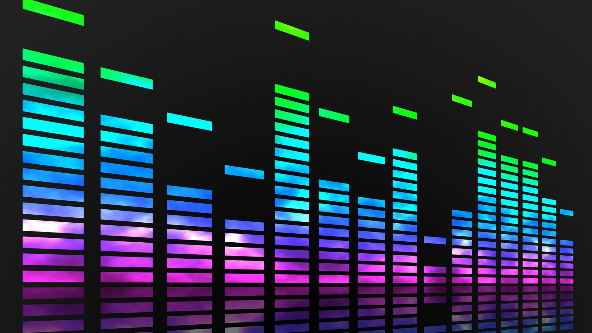 Music Minimalism Digital Art Colorful Audio Spectrum 1920x1080