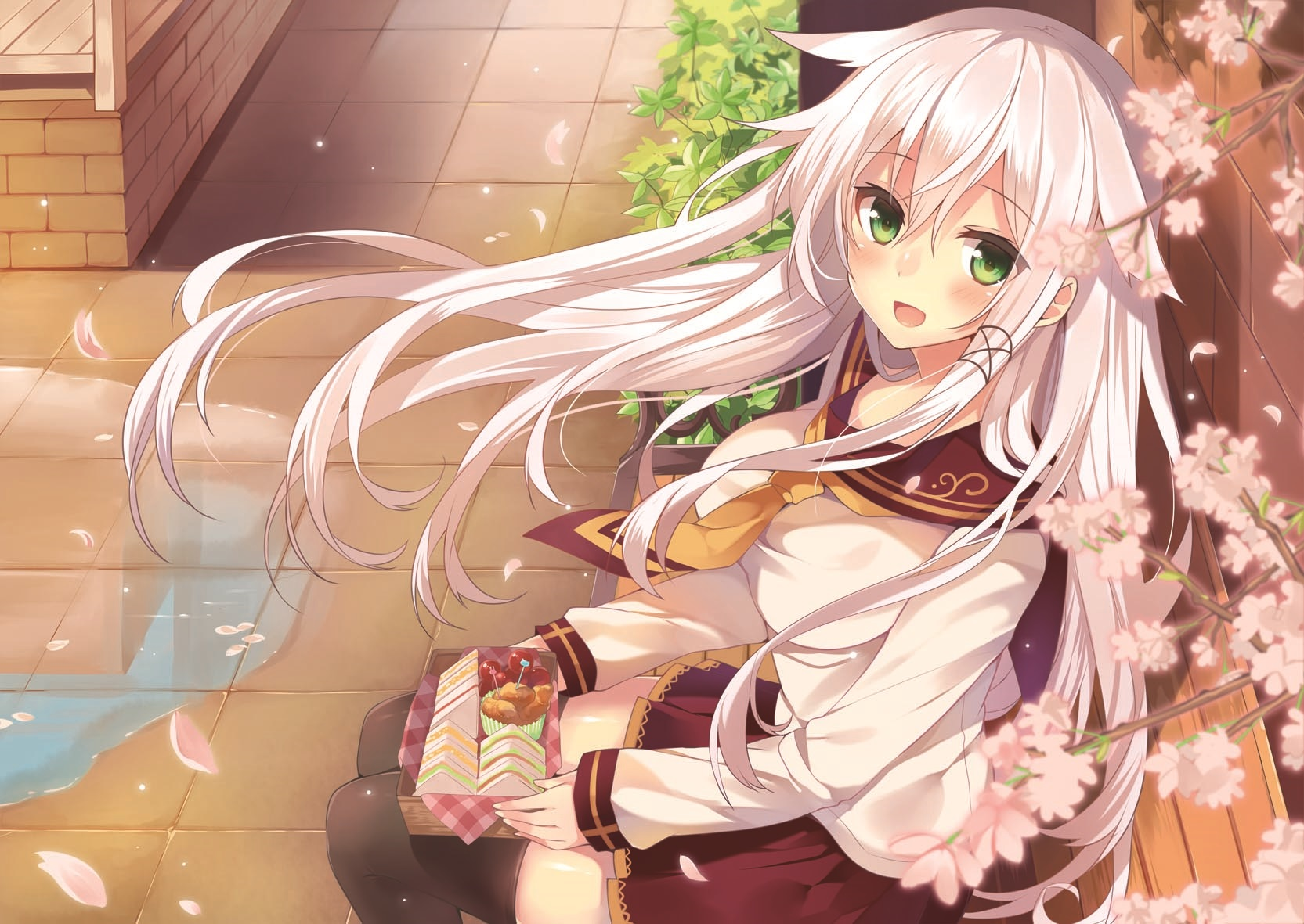 Cherry Blossom Anceril Sacred Original Characters Anime Girls 1665x1181