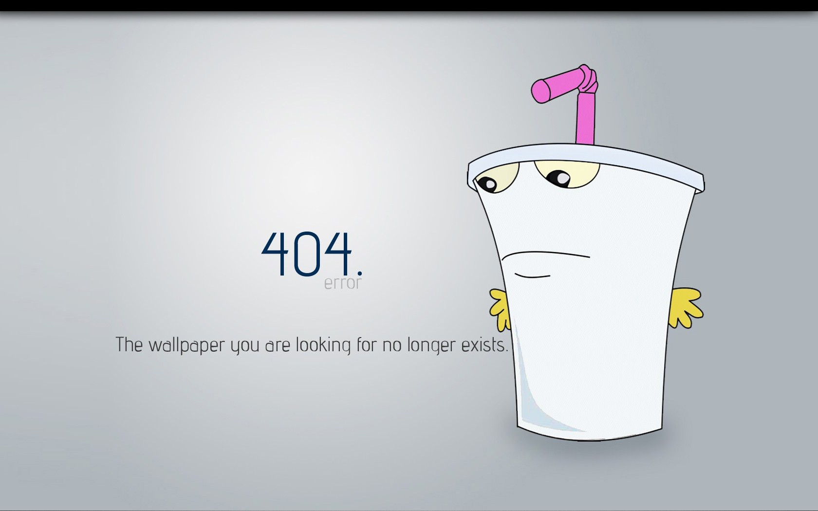404 Not Found Aqua Teen Hunger Force Text Simple Background 1680x1050