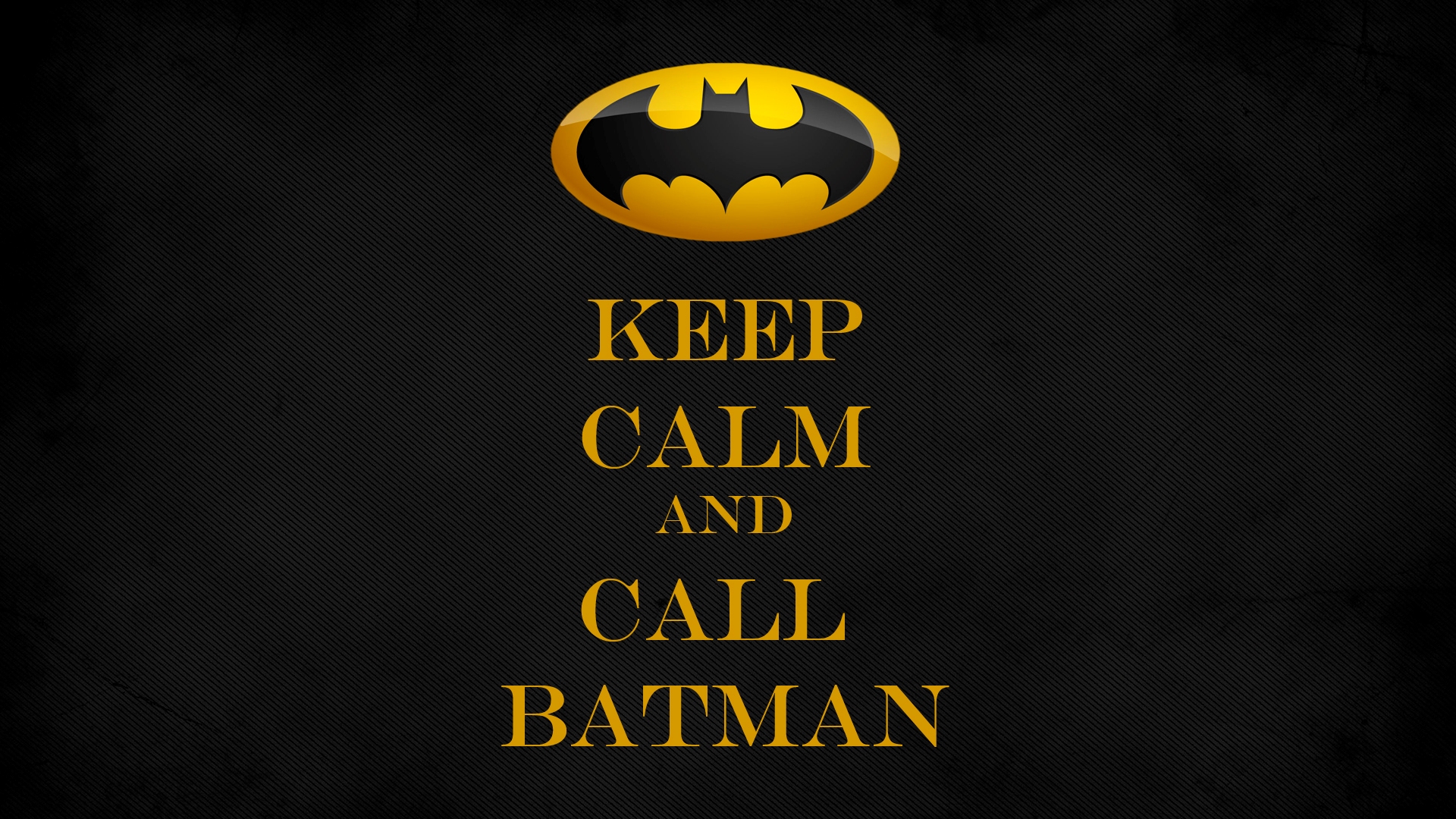 Batman Batman Logo Keep Calm And DC Comics Comics Superhero Humor Yellow 1920x1080