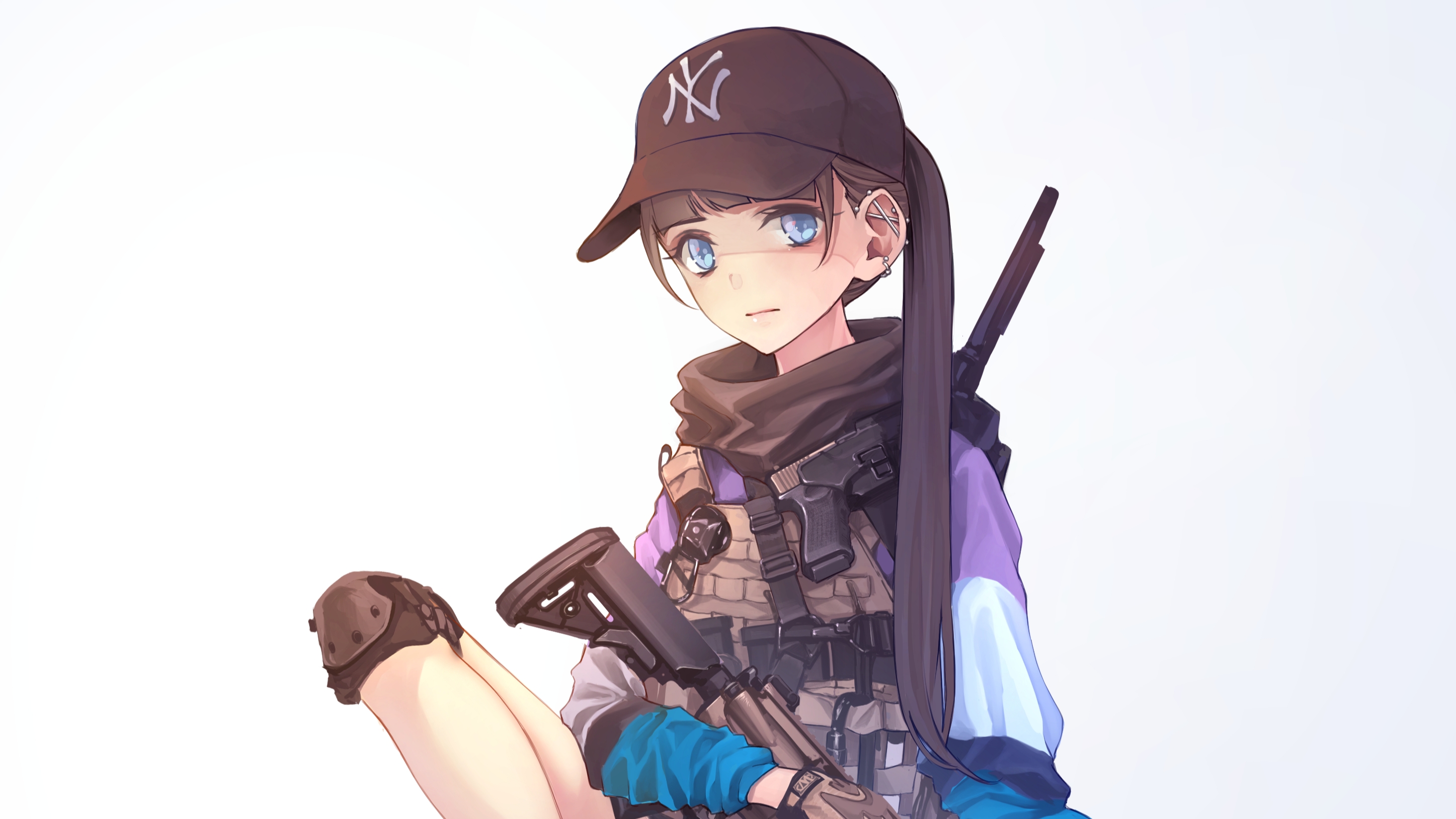 Anime Original Characters Anime Girls Gun Bonnet Girl With Weapon 2894x1628