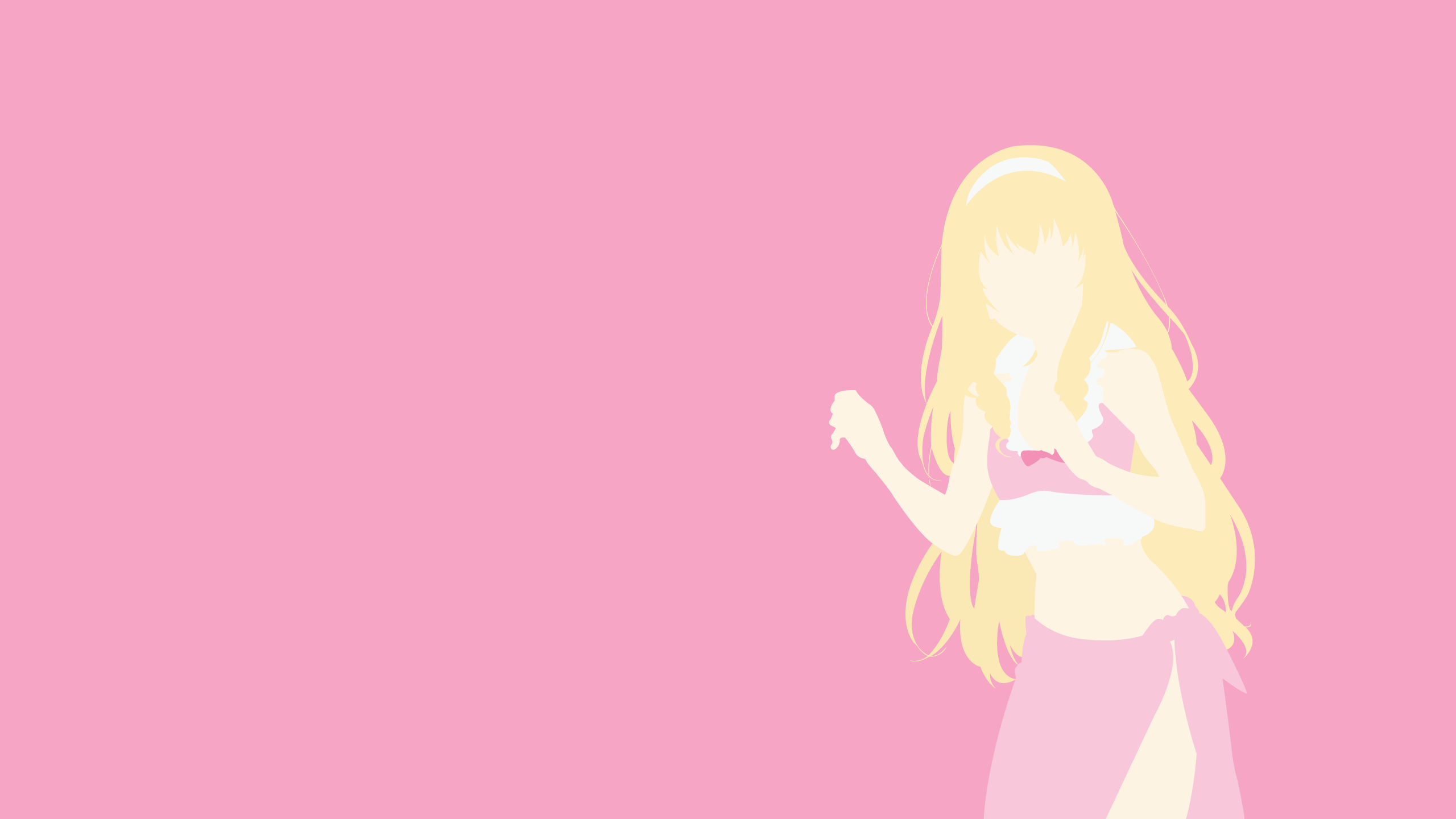 Amagi Brilliant Park Anime Girls Fleuranza Latifa Pink Pink Background 2560x1440