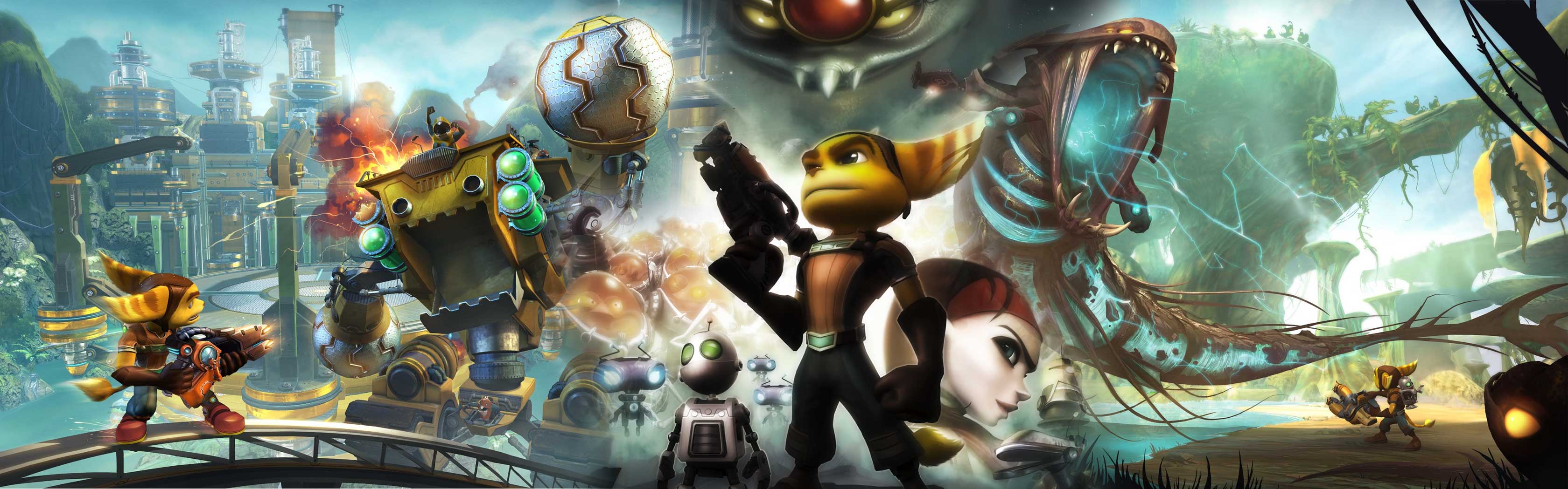Video Game Ratchet Amp Clank 3360x1050