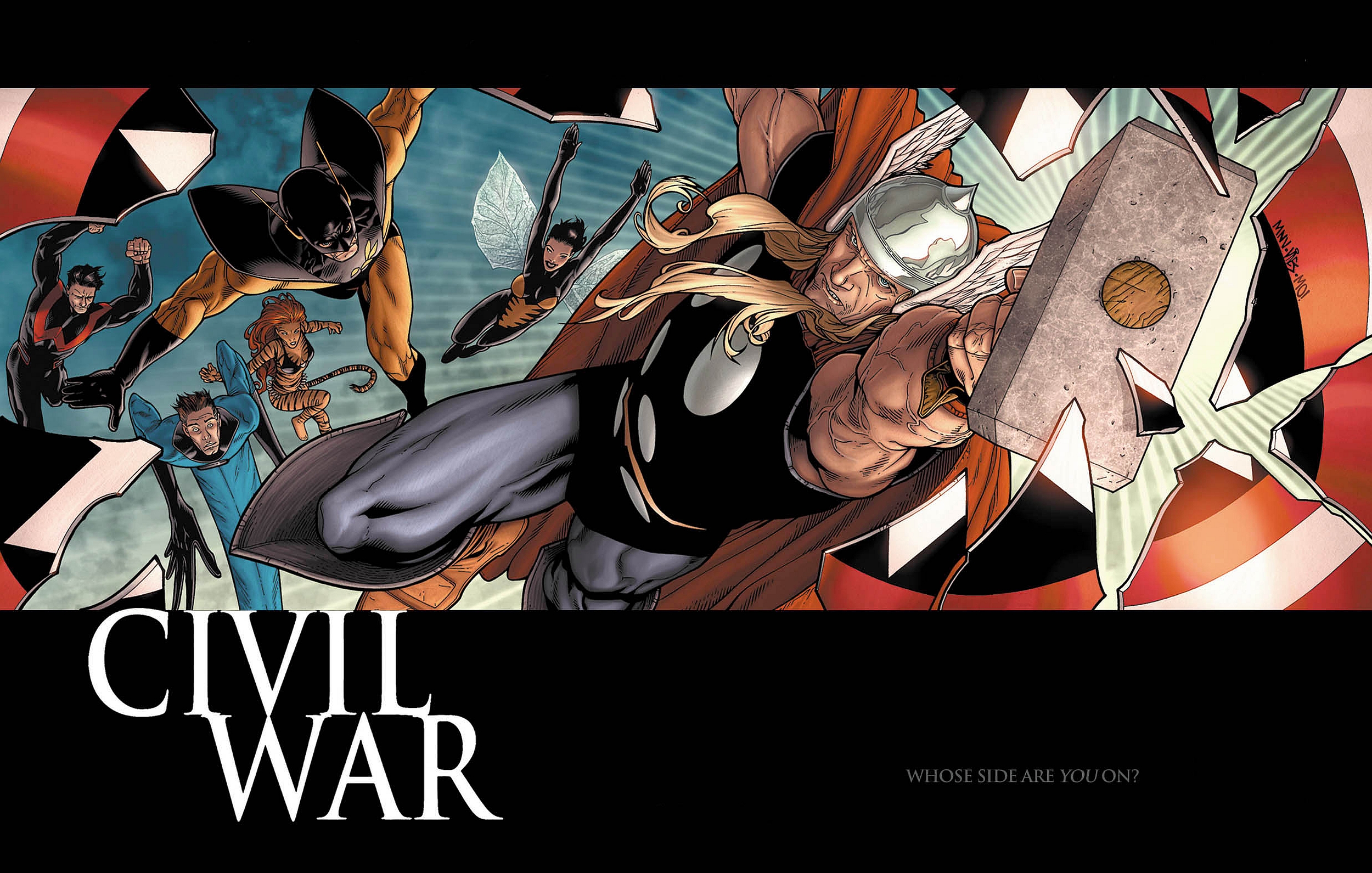 Nightwing Cheetah DC Comics Mister Fantastic Thor Wasp Marvel Comics 2500x1591