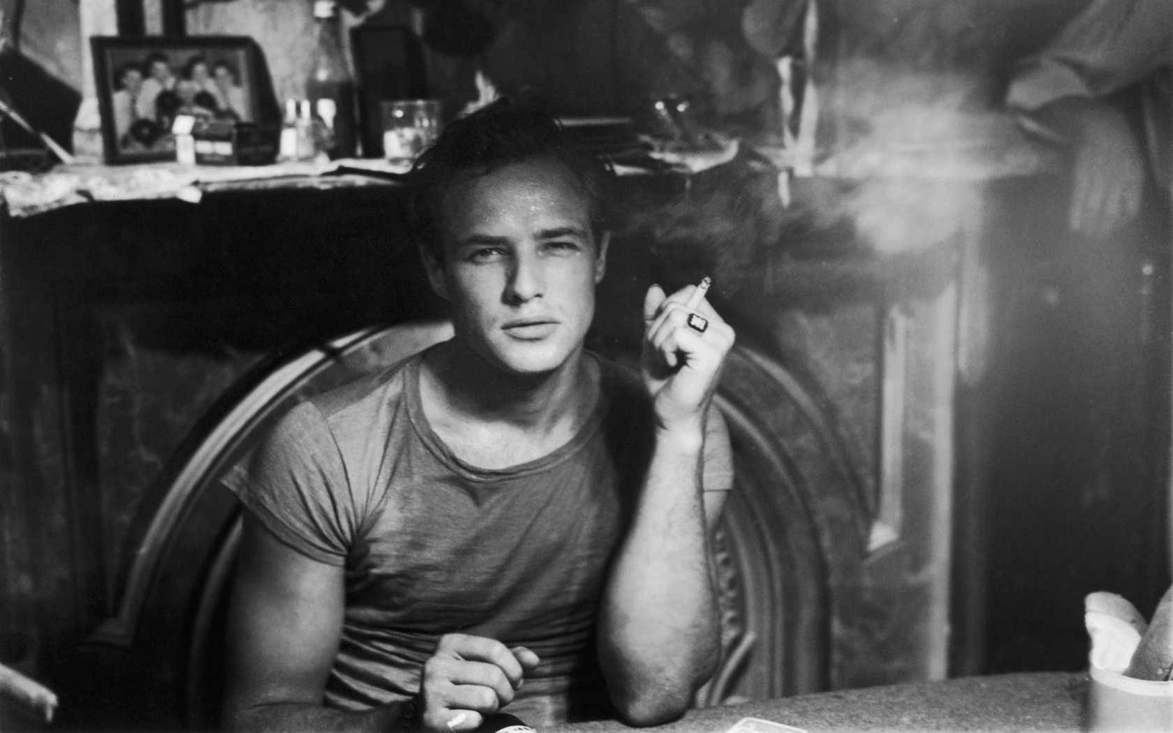 Marlon Brando Film Stills Movies Smoking Actor Men 1680x1050