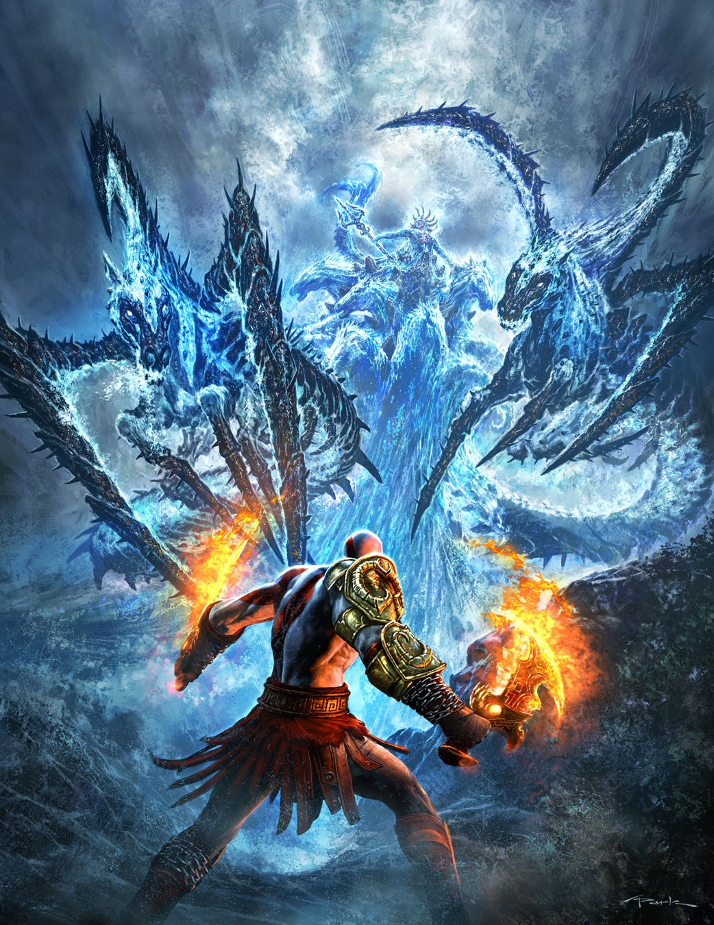 Video Games God Of War Artwork God Of War Iii Cyan 1042x1350