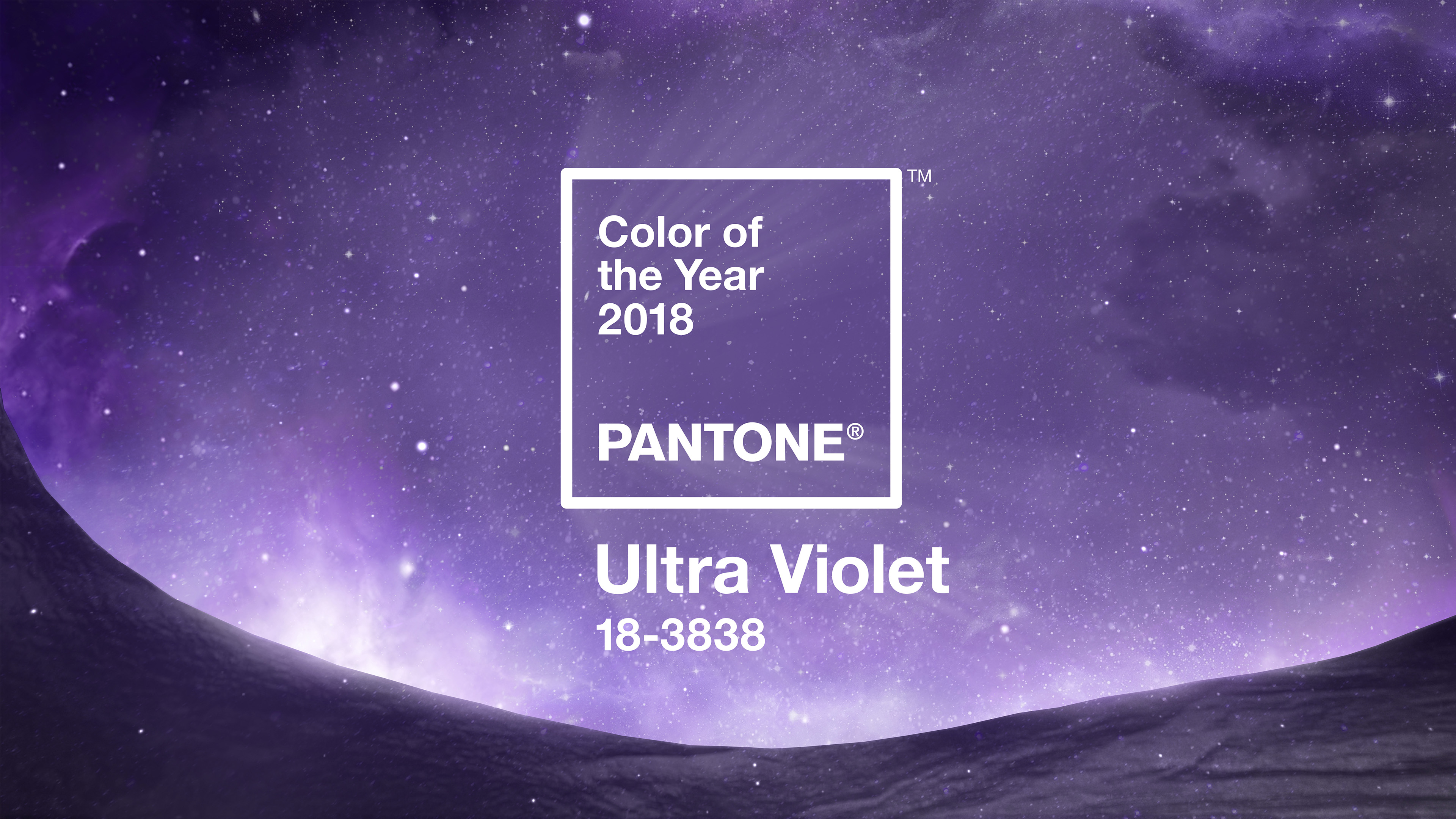 Solid Color Logo Purple Space Text 3840x2160