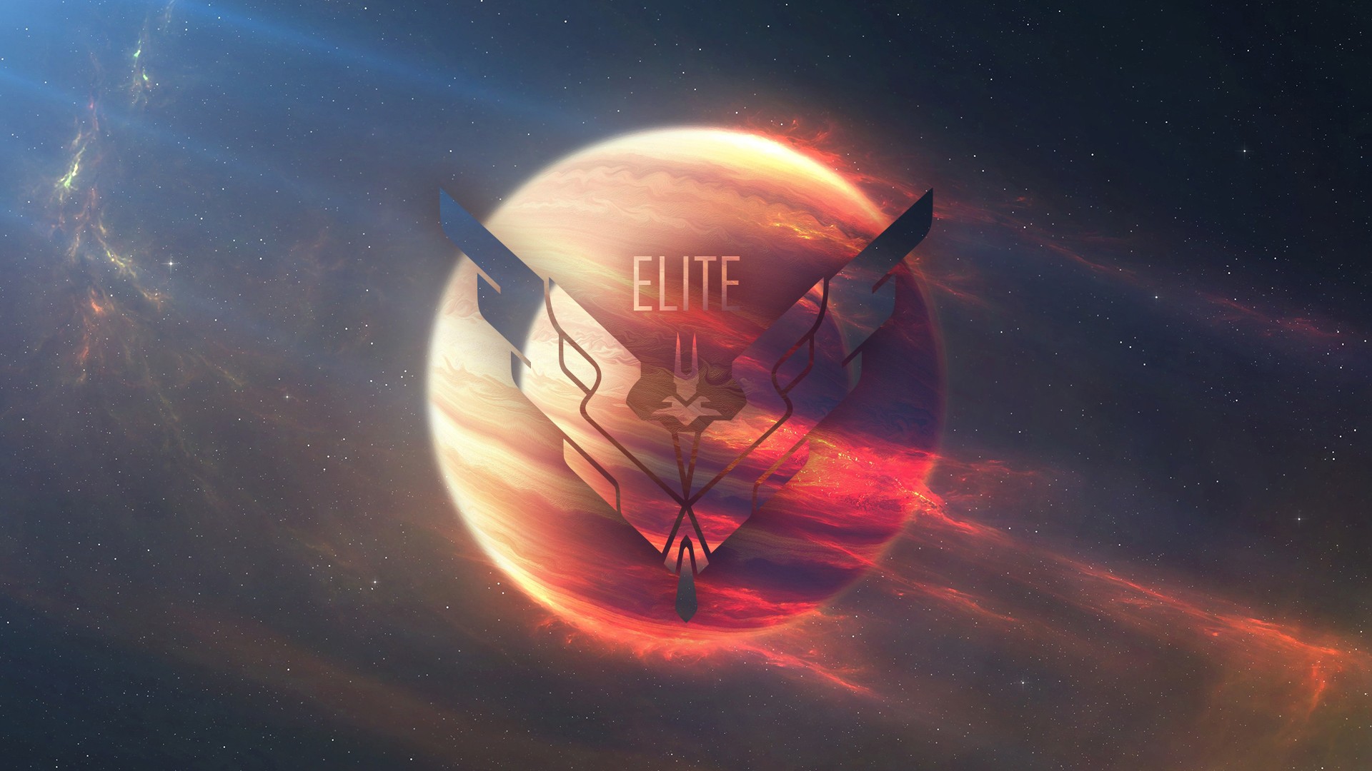 Elite Video Games Space Planet Logo Stars 1920x1080