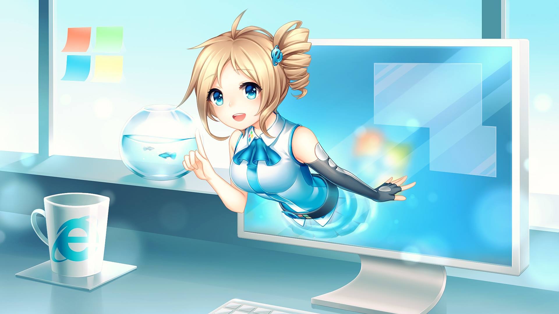 Anime Girls Anime Os Tan Aizawa Inori Internet Explorer 1920x1080