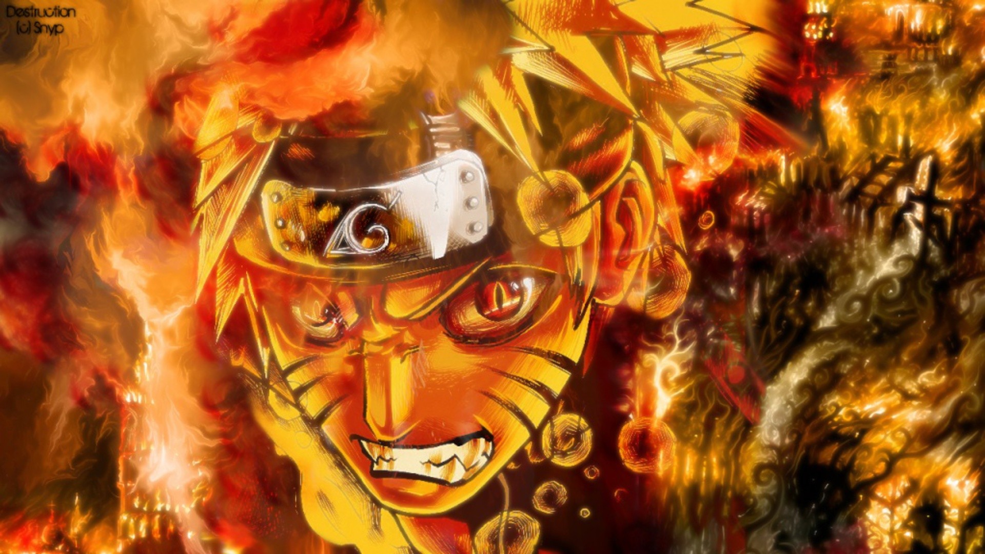 Naruto Shippuuden Uzumaki Naruto Kyuubi Bubbles Fire Snyp Jinchuuriki Anime 1920x1080