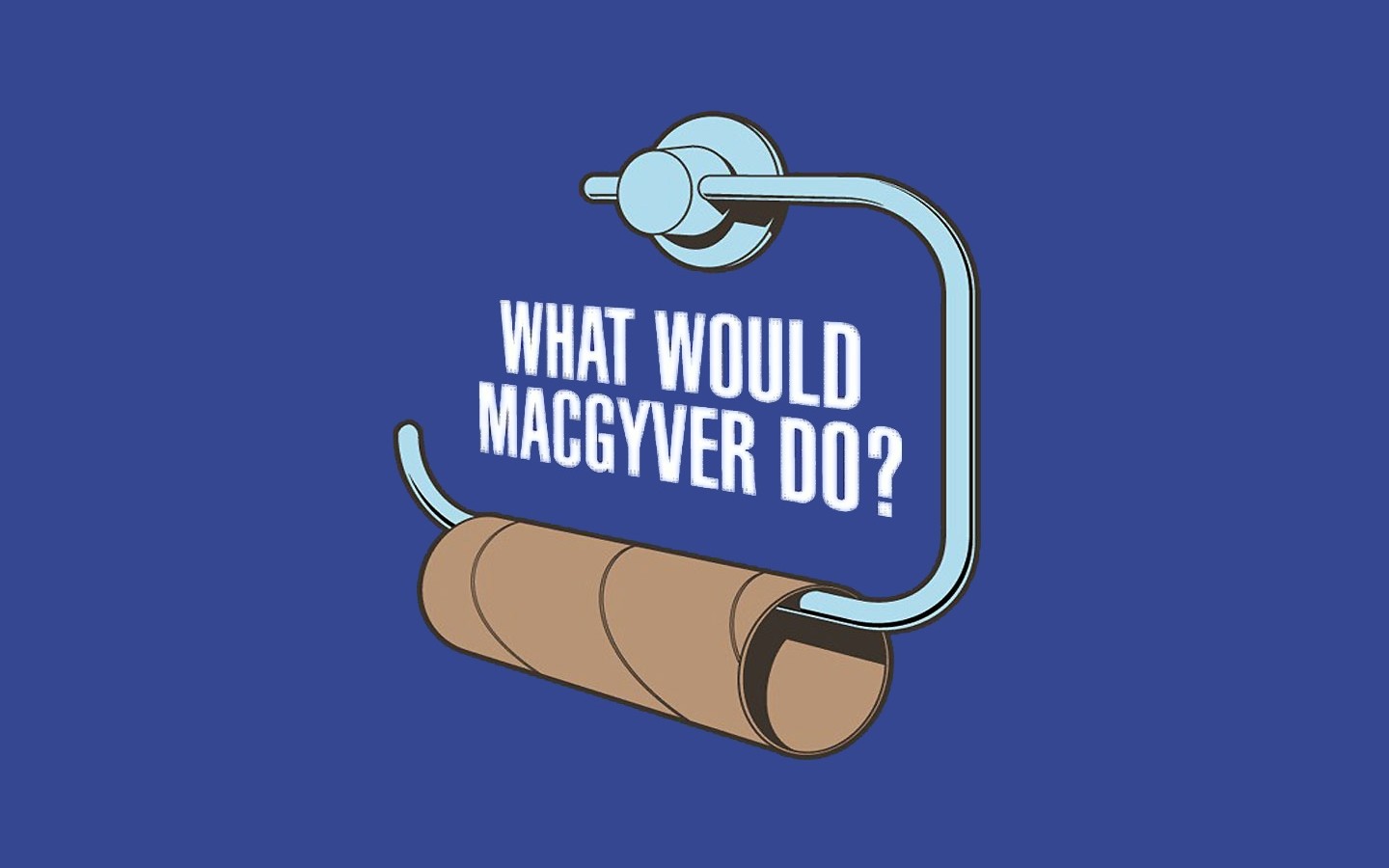 Macgyver Simple Background Humor Toilet Paper 1440x900