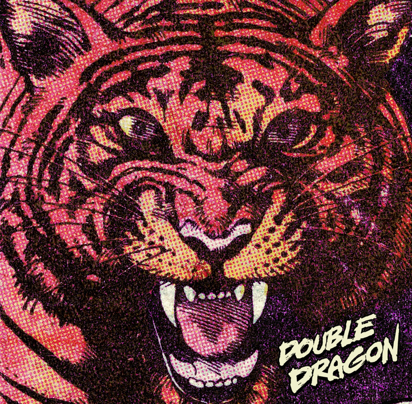New Retro Wave Tiger Double Dragon Synthwave France 1311x1284