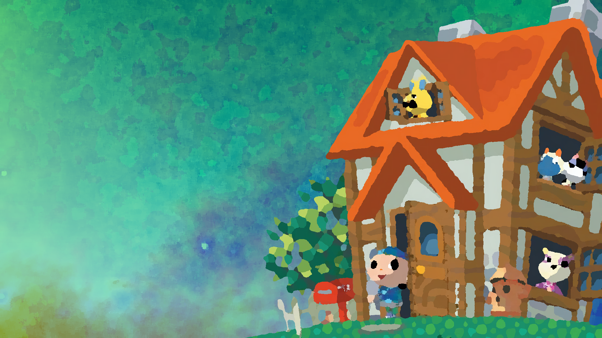 Animal Crossing Game Art House Male 1920x1080