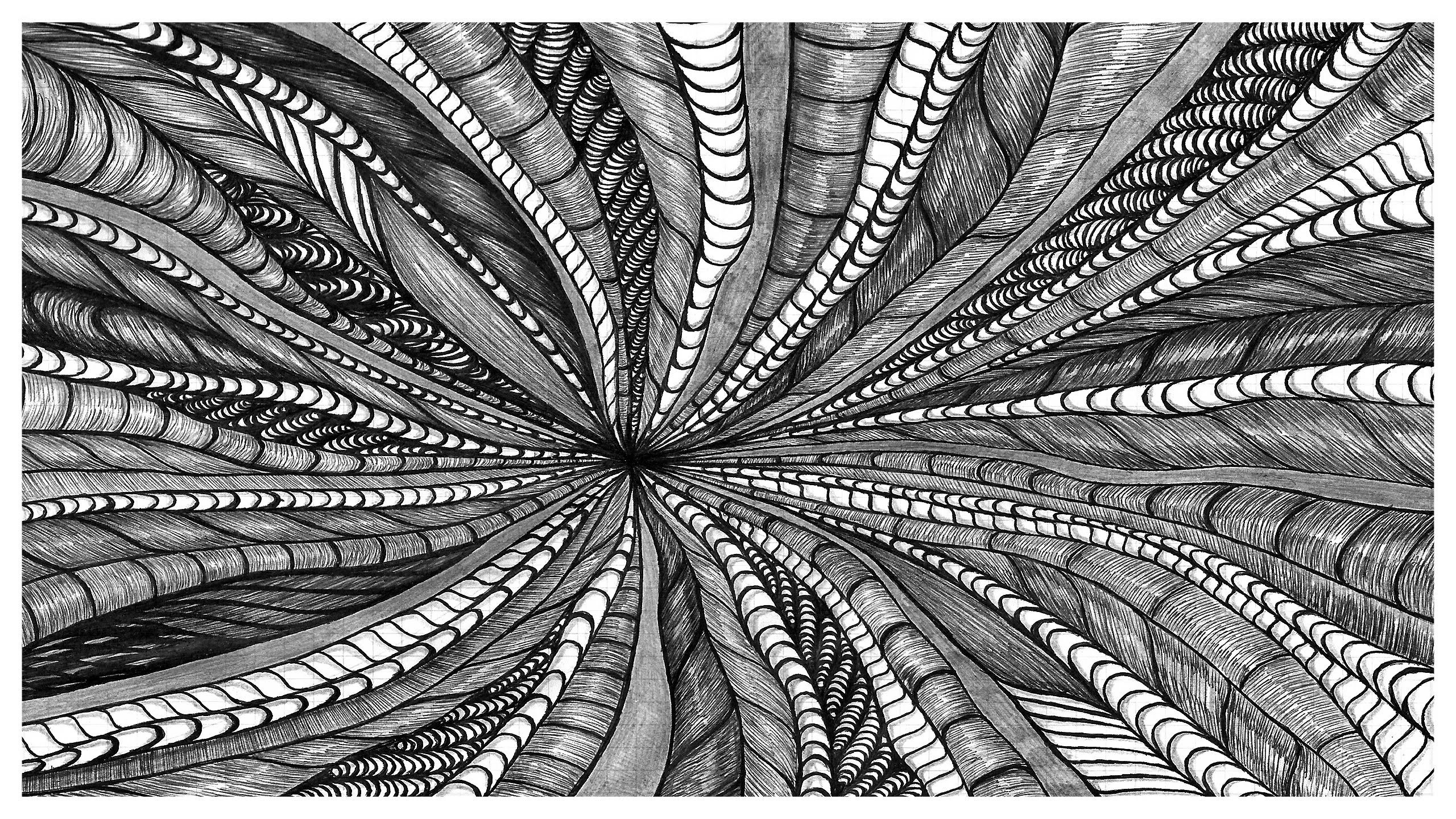 Line Art Artwork Pencil Drawing Pattern Drawing Shapes Simple Background Abstract Ink Monochrome 2560x1440