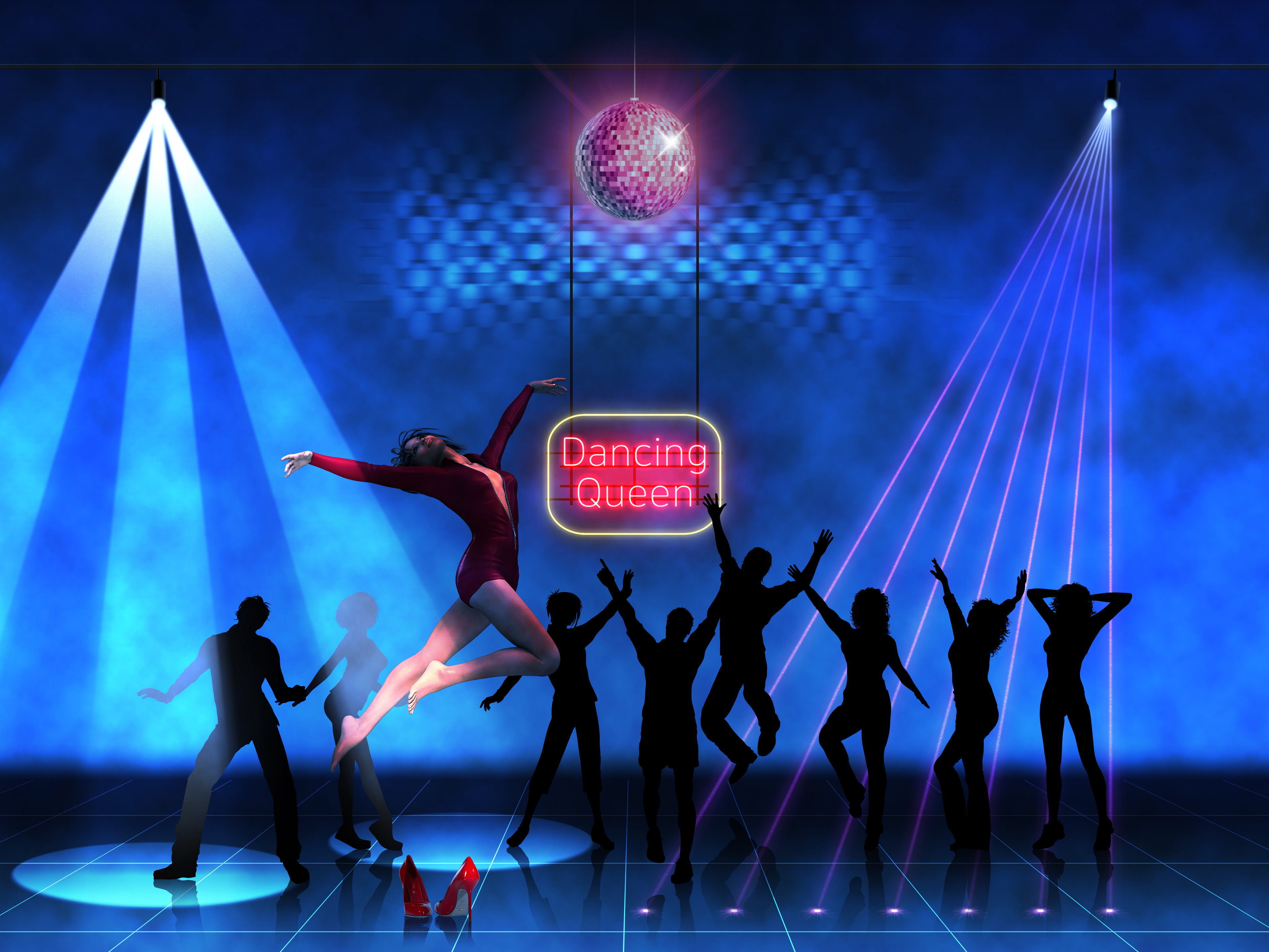 Disco Dancing Queen Stage Light 3840x2880