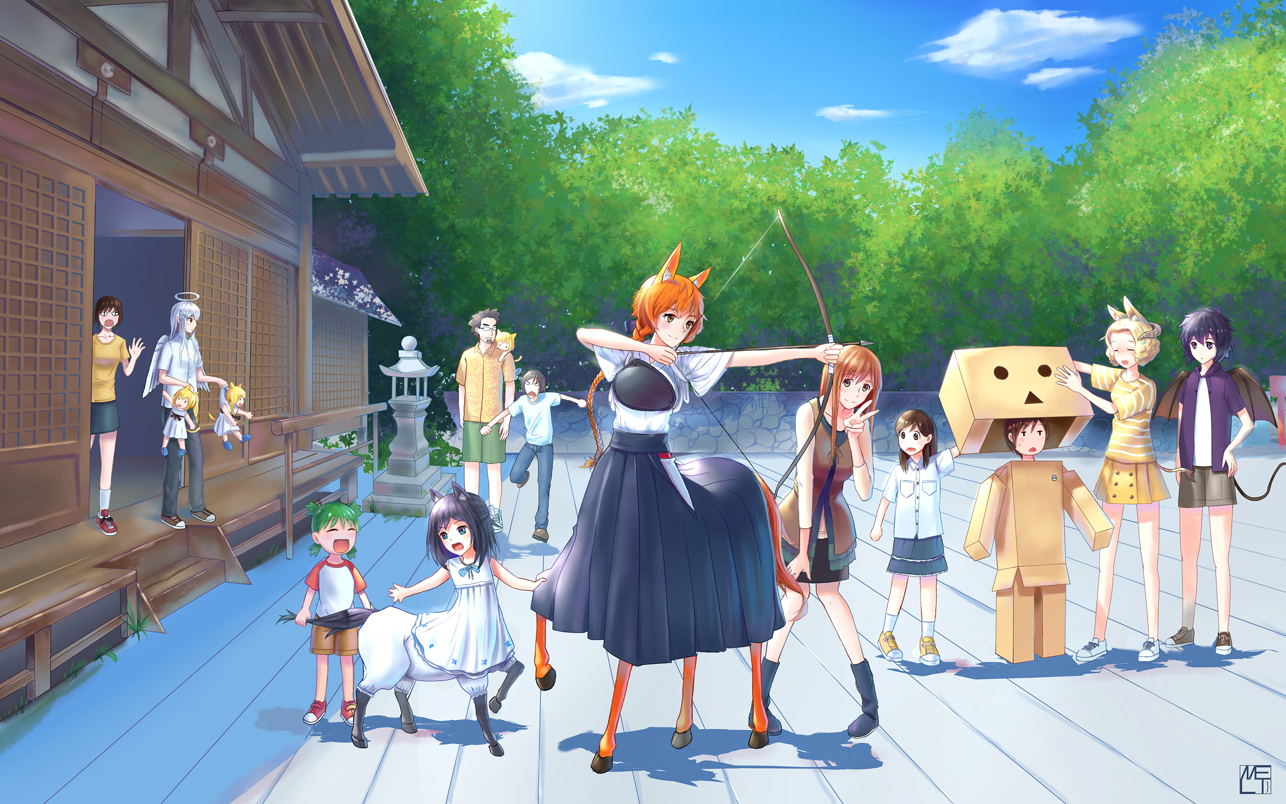 Centaur No Nayami Anime Girls Anime Anime Boys Archer Bow 2580x1613