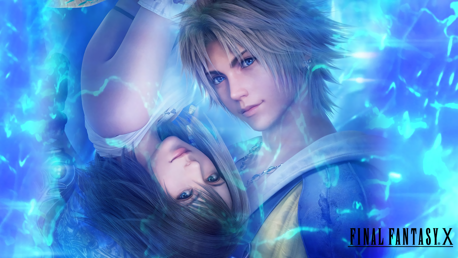 Final Fantasy X Yuna Tidus Final Fantasy Blue Cyan 1920x1080