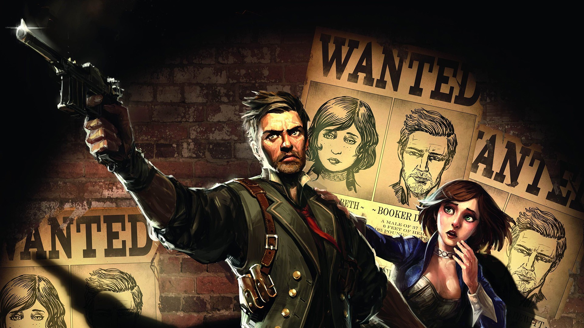 BioShock Infinite Video Games BioShock Booker DeWitt Elizabeth BioShock 1920x1080