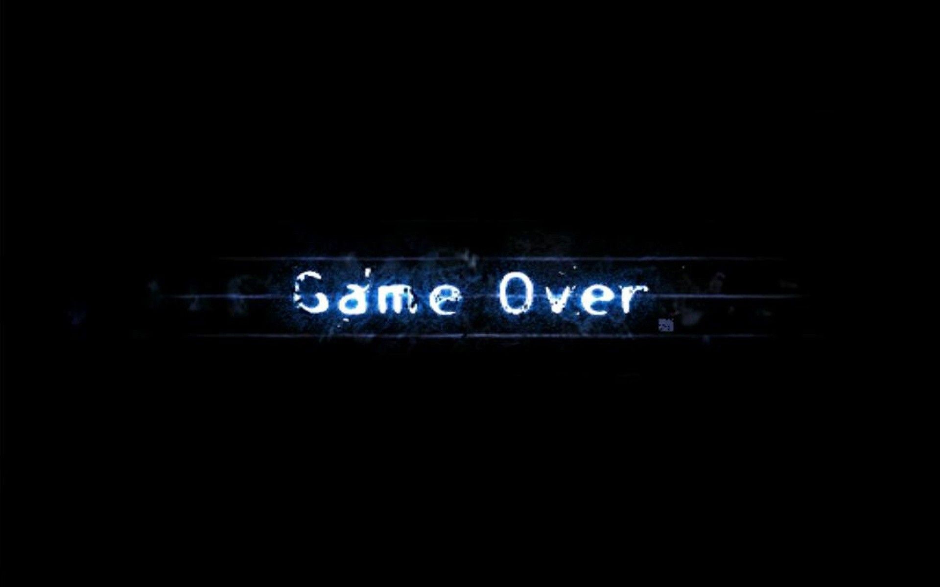 Gamer GAME OVER Simple Background Video Games Black Background 1920x1200