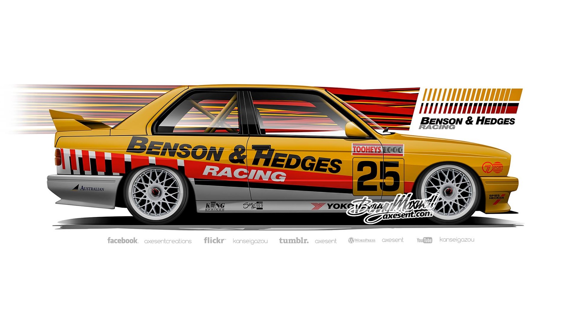 Axesent Creations BMW M3 E30 Render Race Cars German Cars BMW Side View BMW 3 Series BMW E30 1920x1080