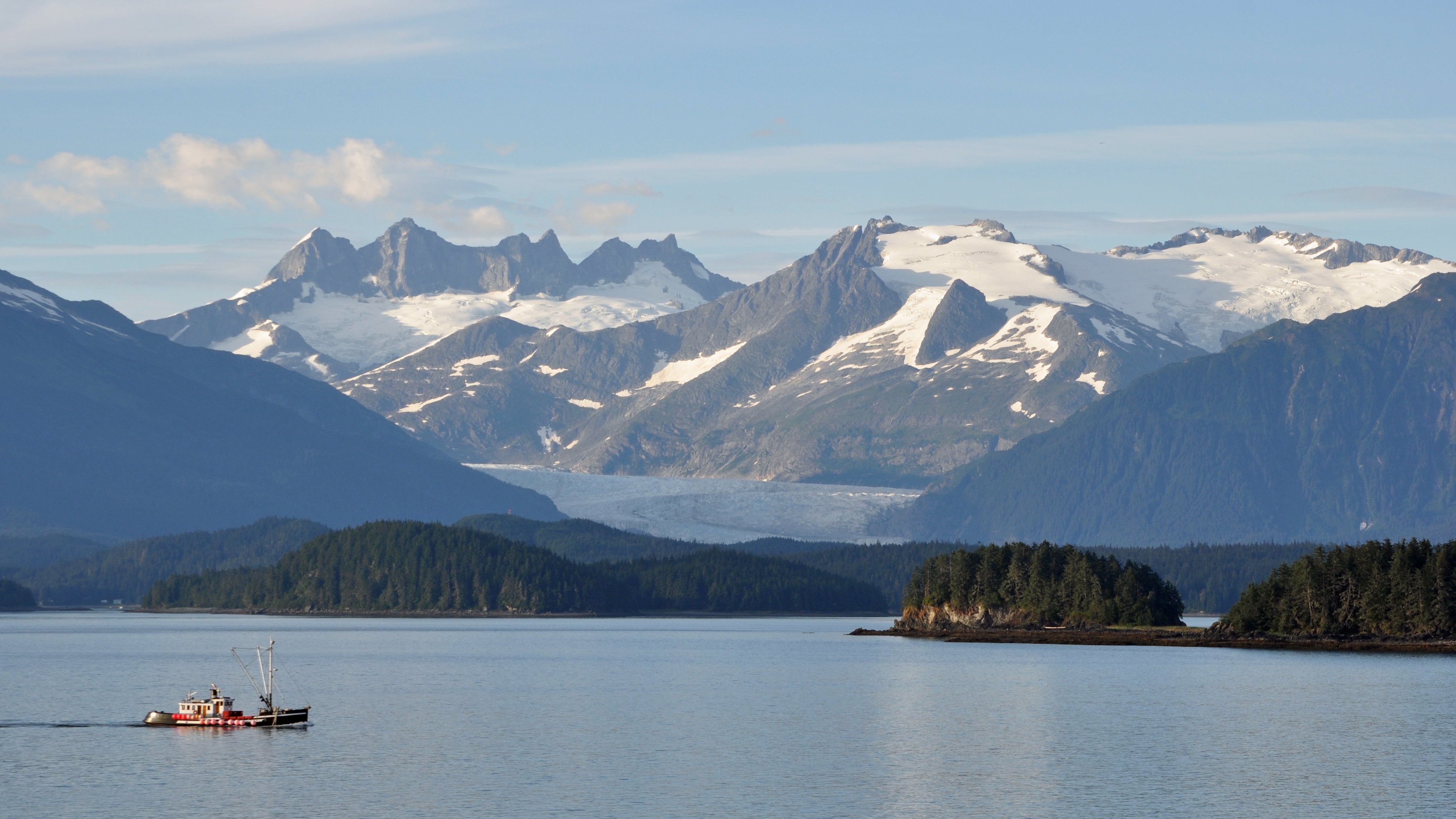 Glaciers Alaska Mountains Landscape 4200x2363