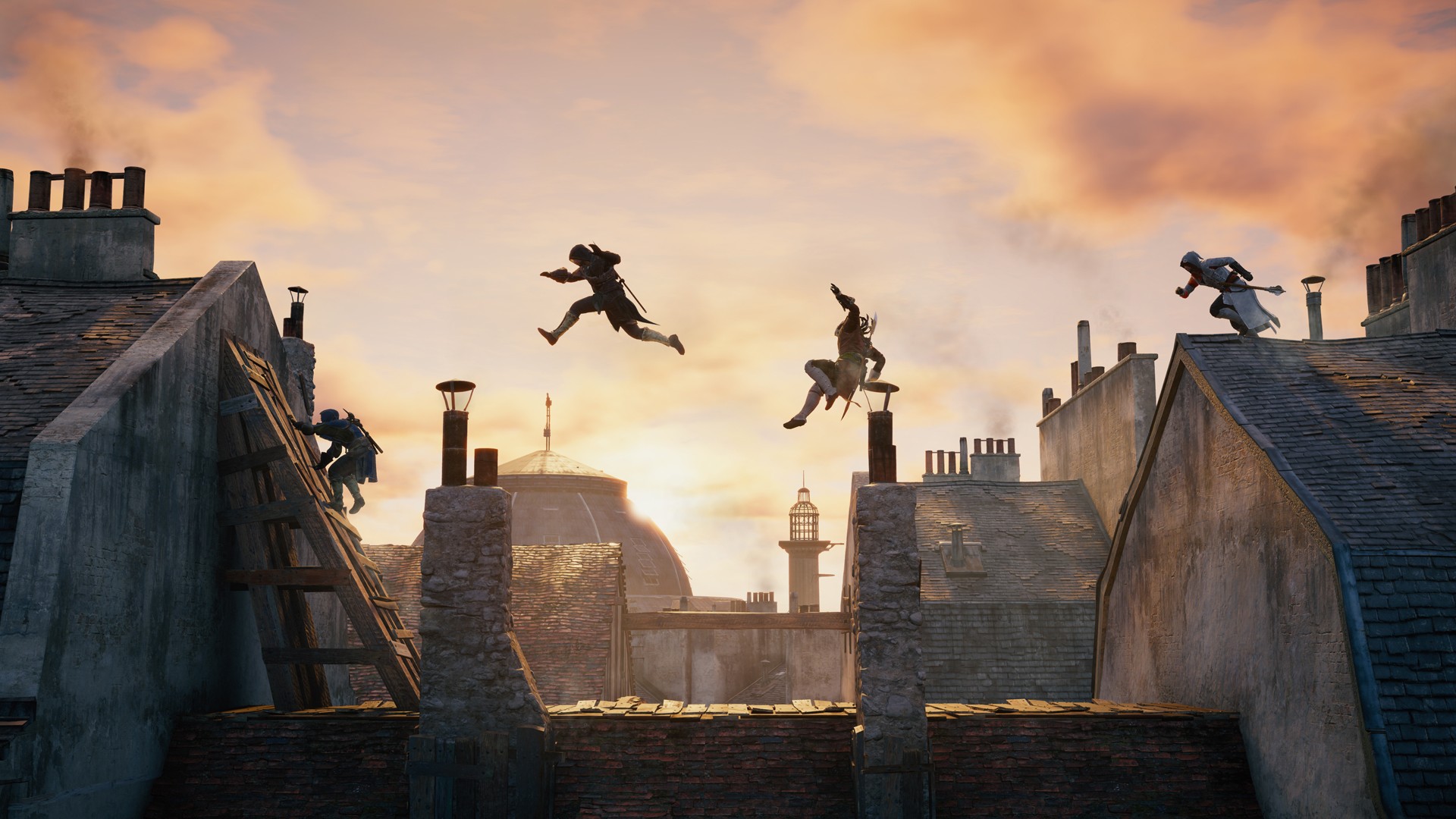 Assassins Creed Video Games Rooftops Parkour Sequence Photography 1920x1080