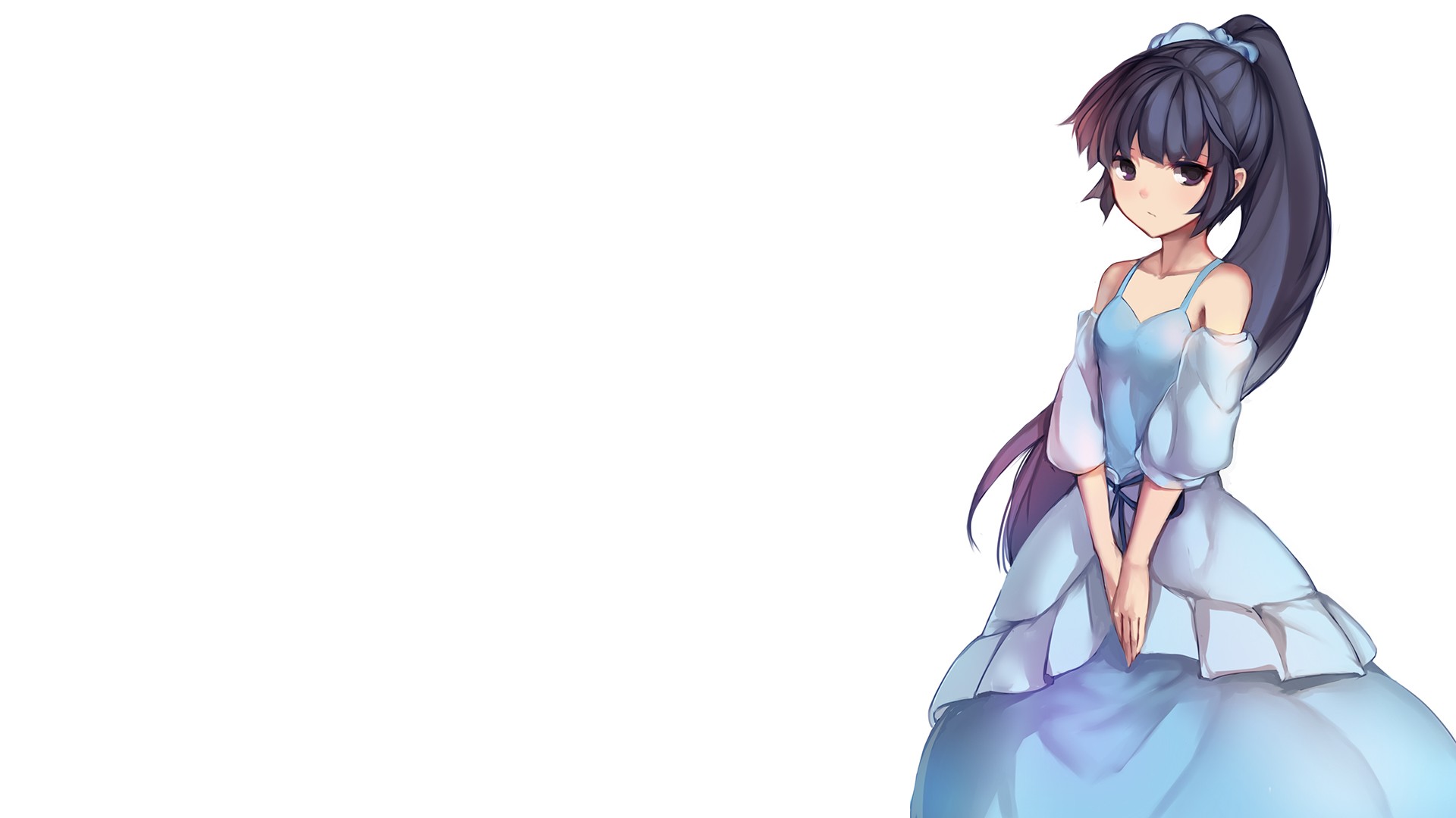 Log Horizon Akatsuki Log Horizon Anime Girls Anime Simple Background White Background 1920x1080