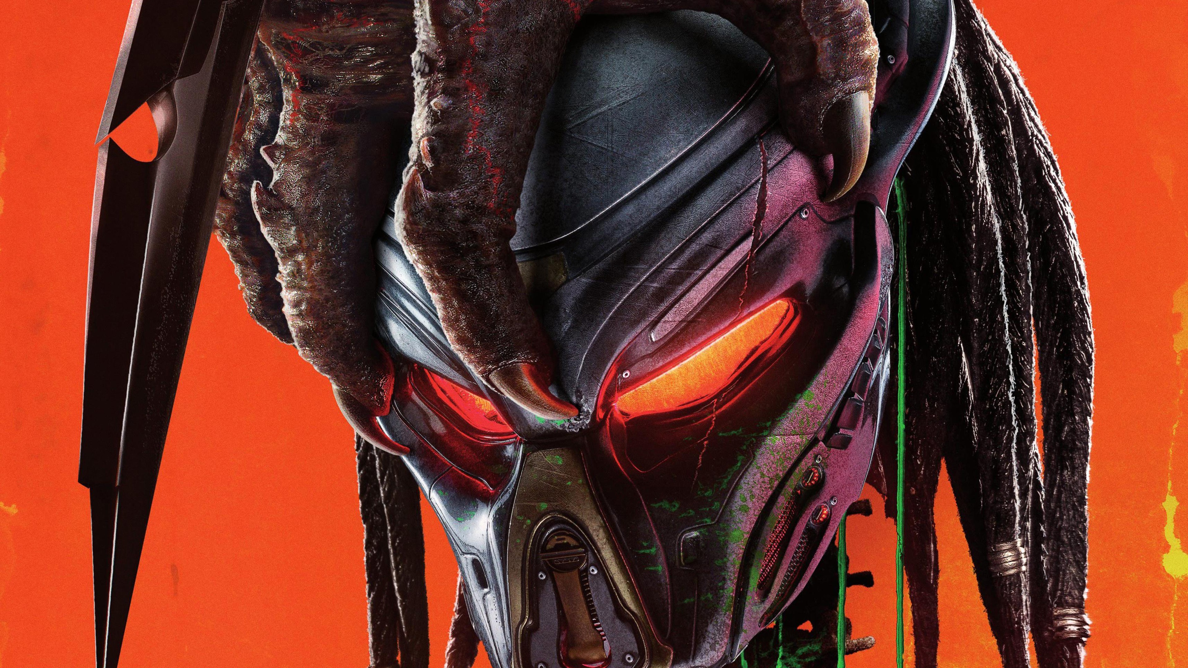 Movies Predator Creature The Predator Movie 2018 Year Helmet Orange 3840x2160