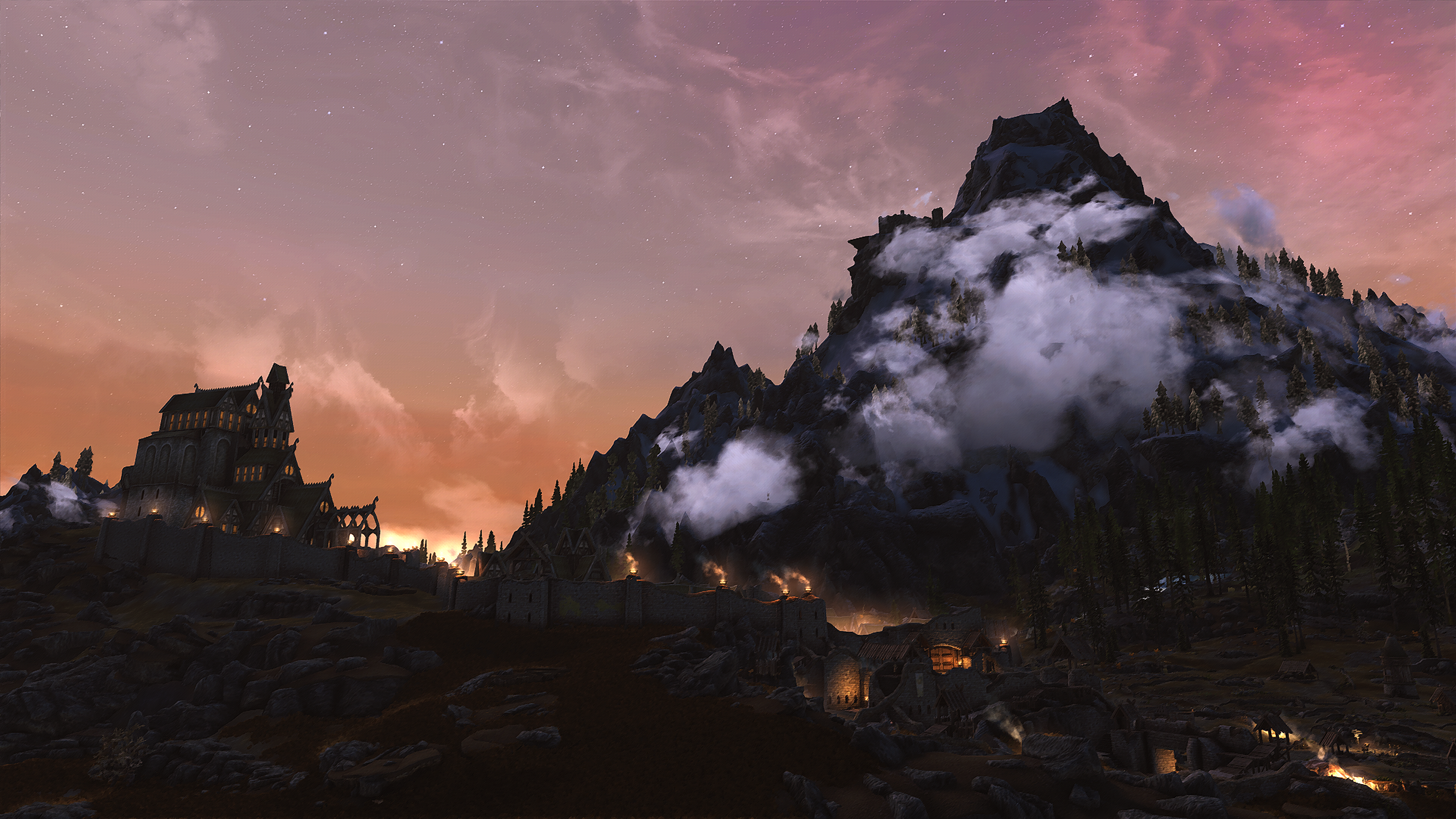 The Elder Scrolls V Skyrim Video Games Nature Landscape Whiterun 3840x2160