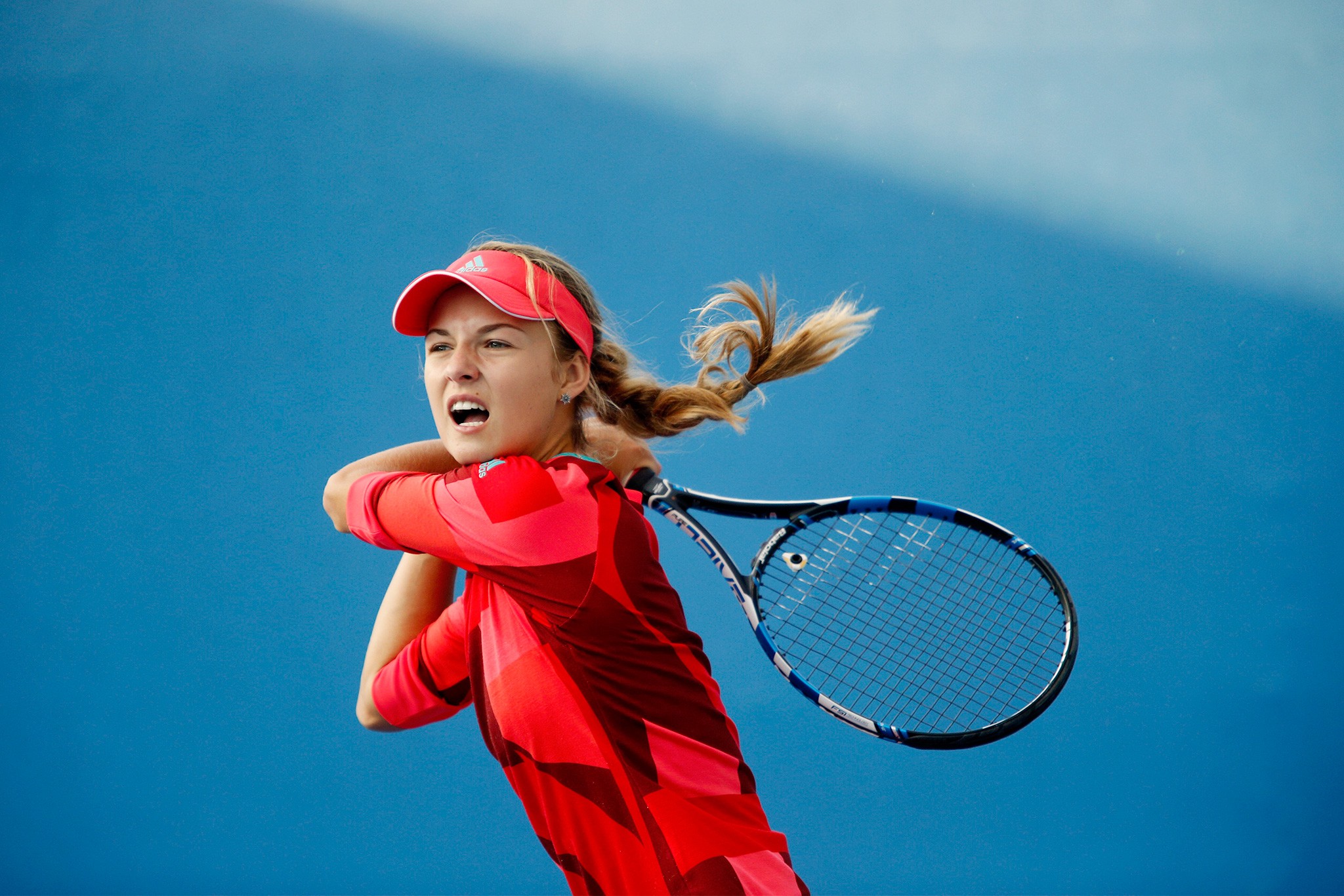 Anna Kalinskaya Tennis Women Hat Braids Russian Women 2048x1366