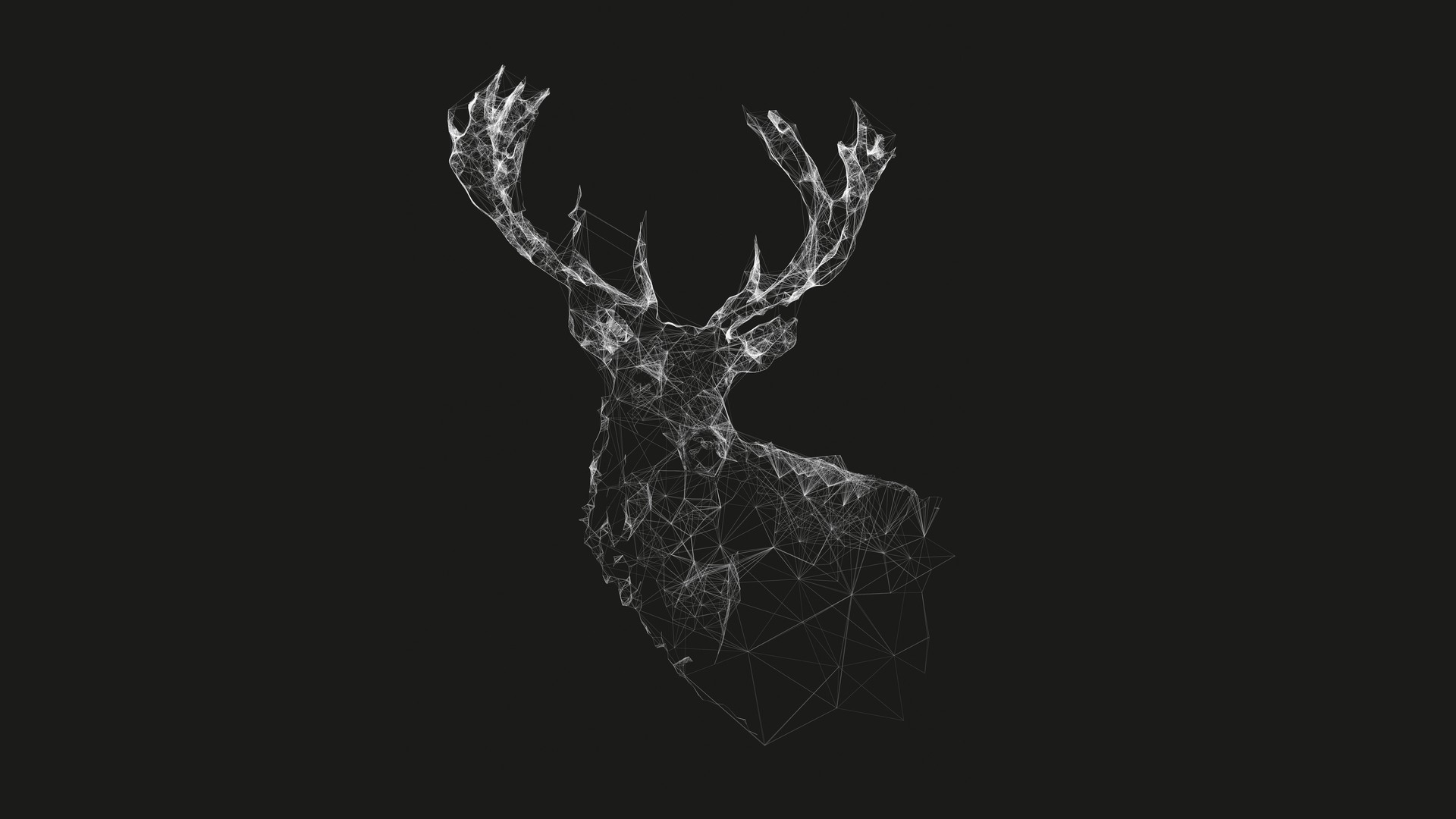 Polygon Deer Abstract 1920x1080