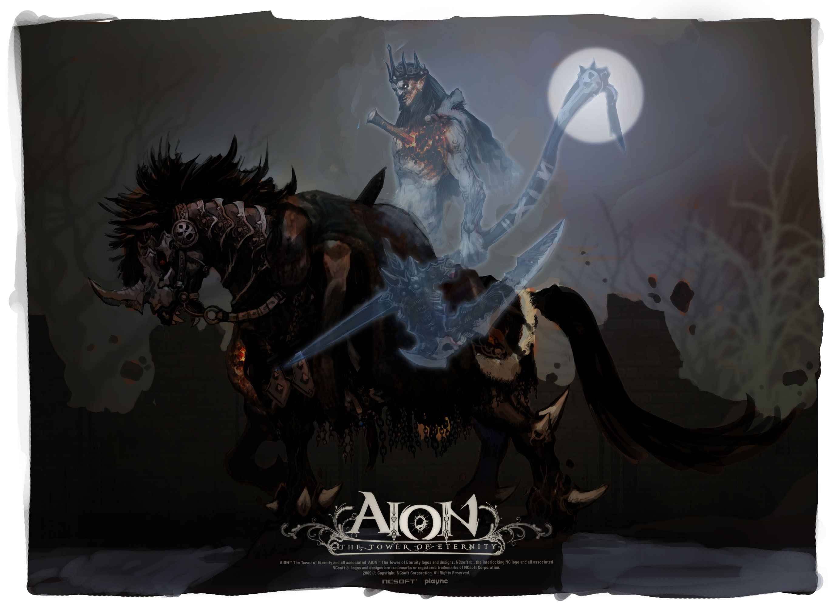 Game AiON Tower Of Eternity Horse Ghost Warrior Artistic 2731x2012