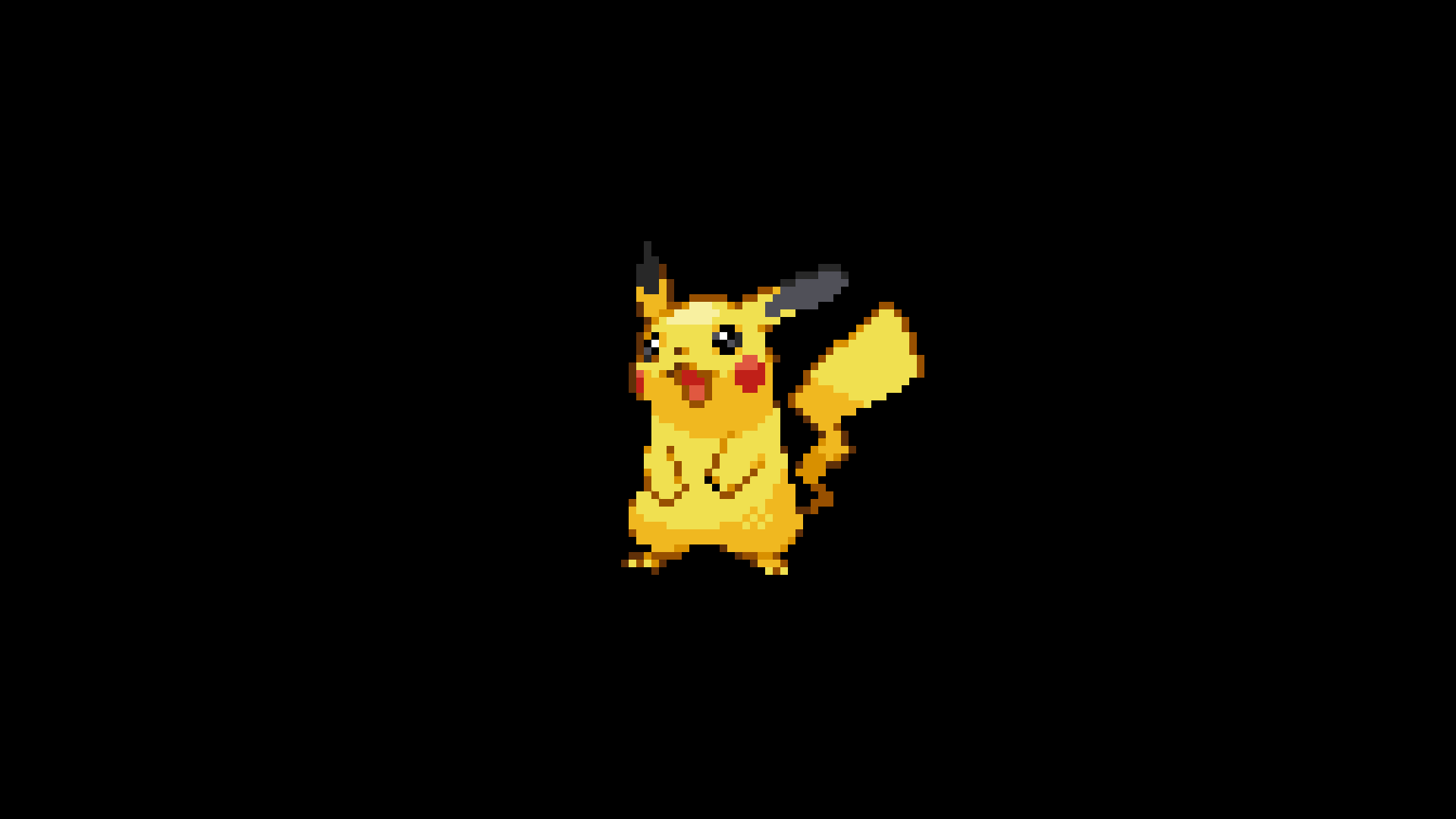 8 Bit Minimalism Pikachu Pokemon Wallpaper Resolution 1920x1080 Id 466107 Wallha Com