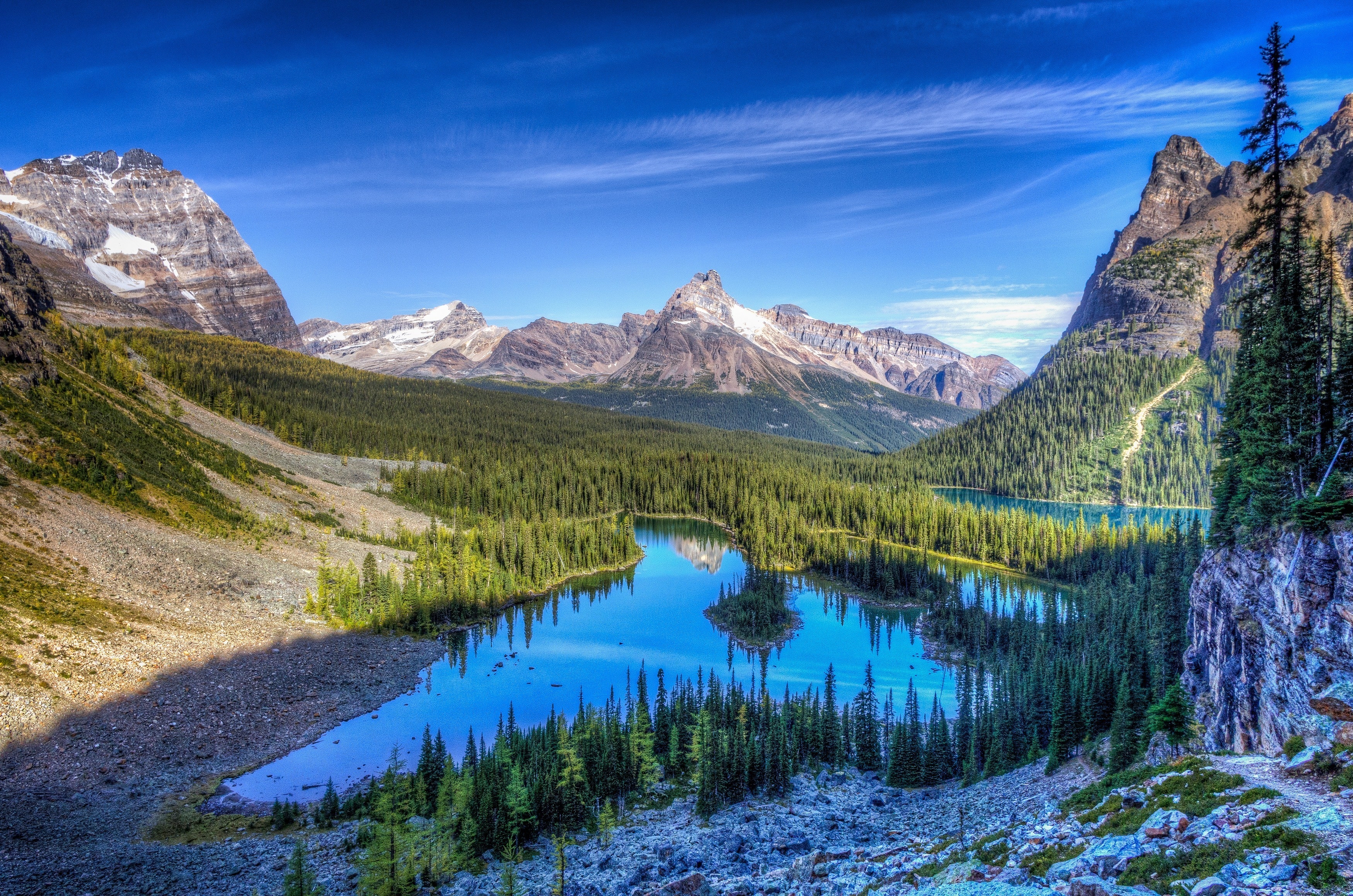 Nature Landscape Mountains Lake OHara Yoho National Park Canada Lake 3500x2318