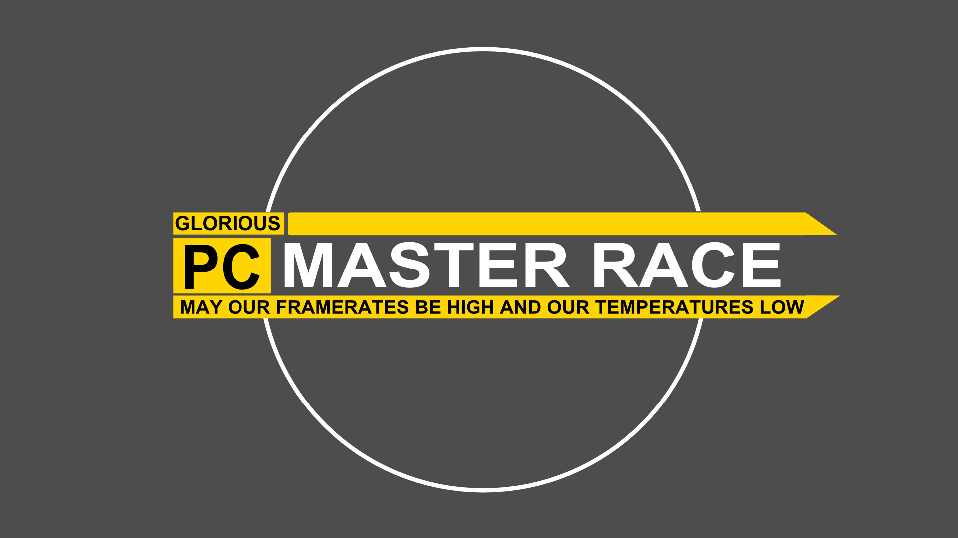 PC Gaming Master Race Text Simple Background 1920x1080