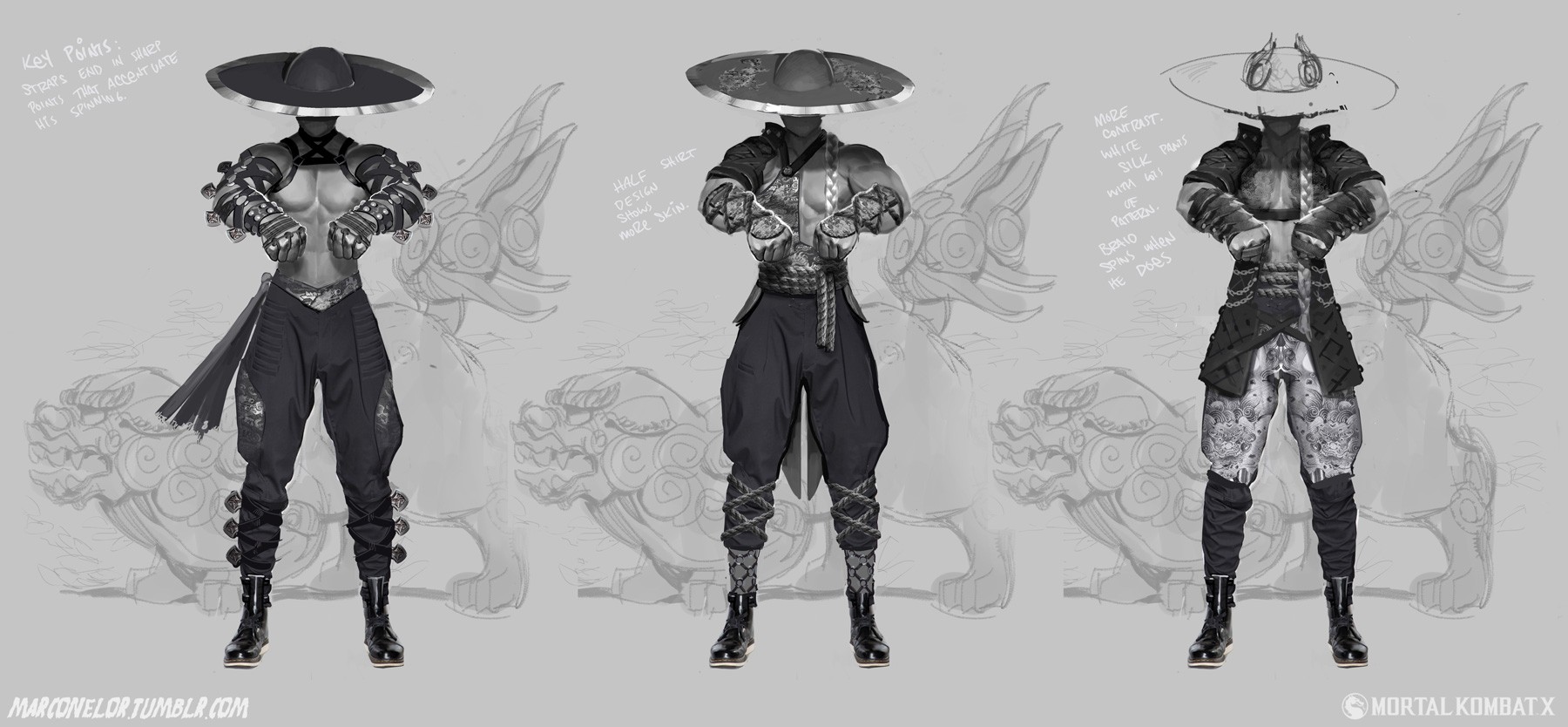 Mortal Kombat X Concept Art Digital Art Artwork Video Games Kung Lao 1800x834